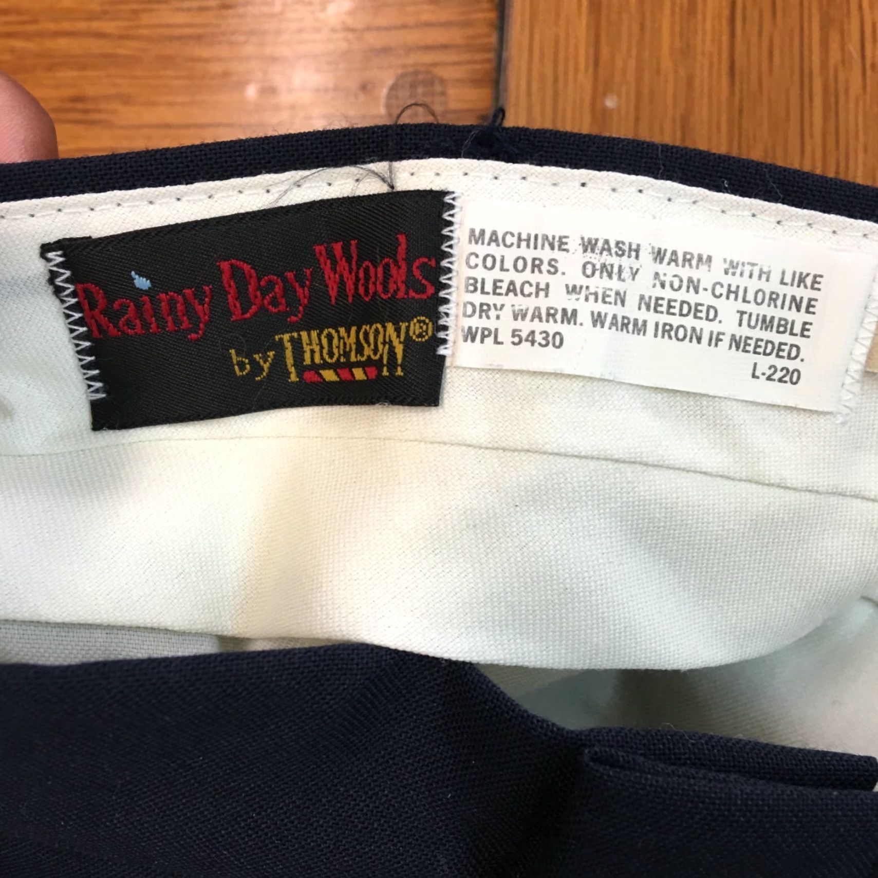 Jim Thompson Rainy Day Wools by Thomson Dress Pants - Black Pleated Front, High Rise, Straight Leg - Men's 34x30 Size Size US 34 / EU 50 - 6 Thumbnail