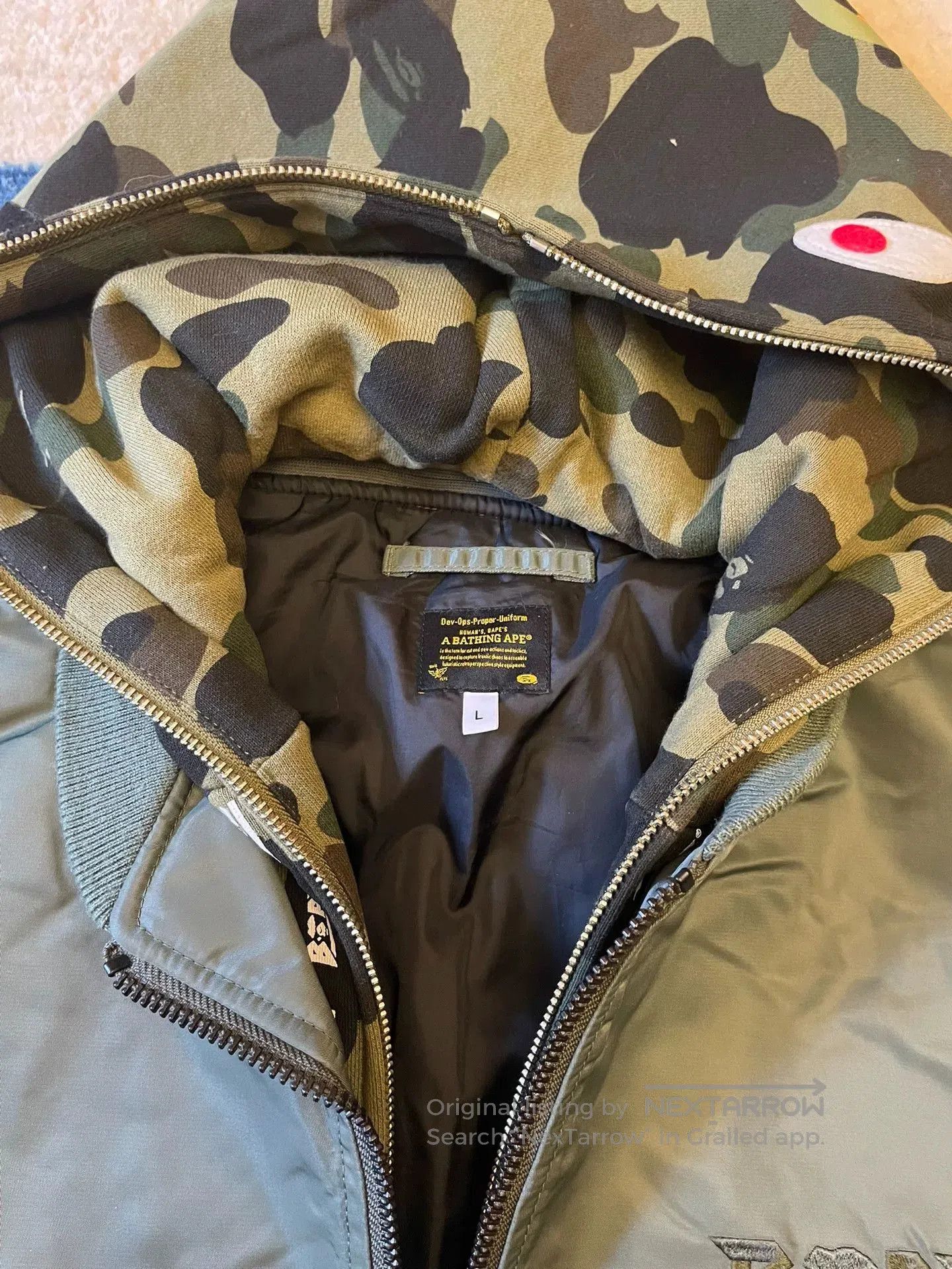 Bape Bape Classic Shark Hat Flight Jacket. Size US L / EU 52-54 / 3 - 3 Thumbnail