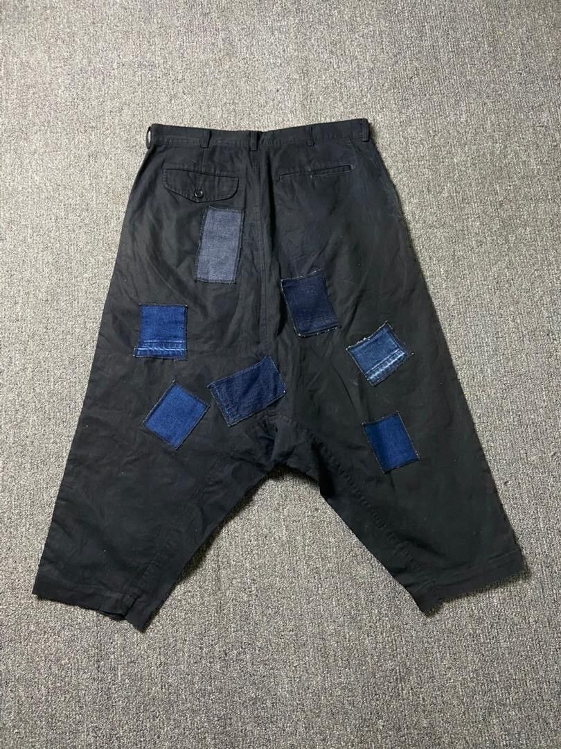 Comme des Garcons Comme des Garcons Black Drop Crotch Patchwork Pants (185) Size US 32 / EU 48 - 3 Thumbnail