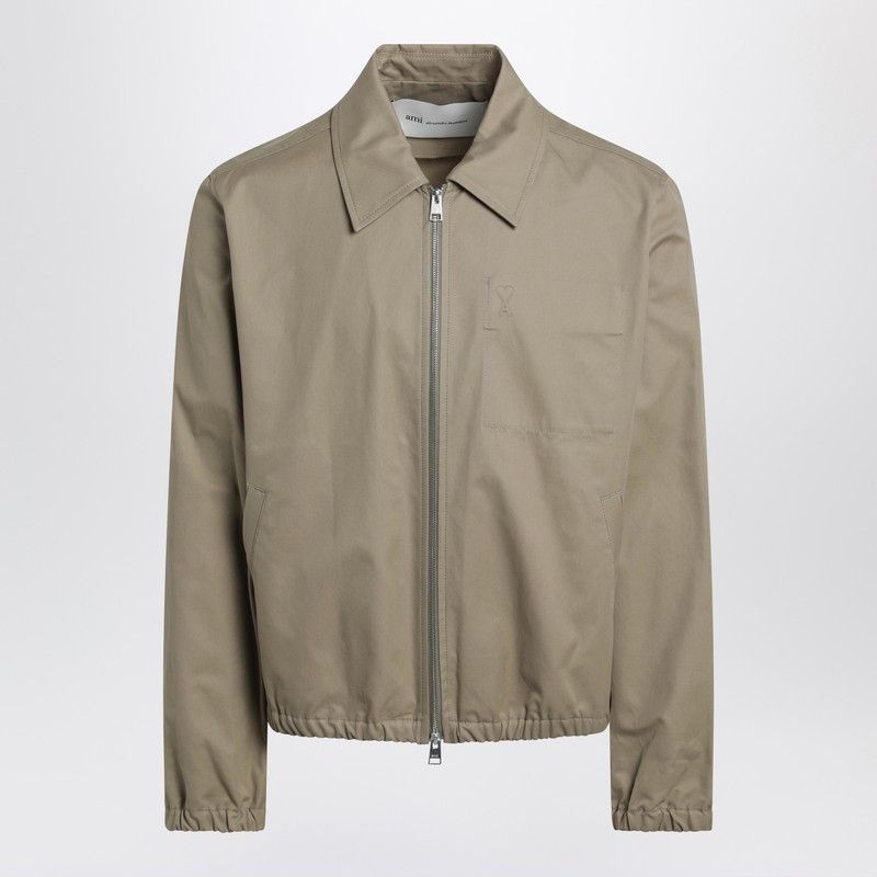AMI Ami Paris Beige Ami De Coeur Zip-Up Jacket Size US XXL / EU 58 / 5 - 1 Thumbnail