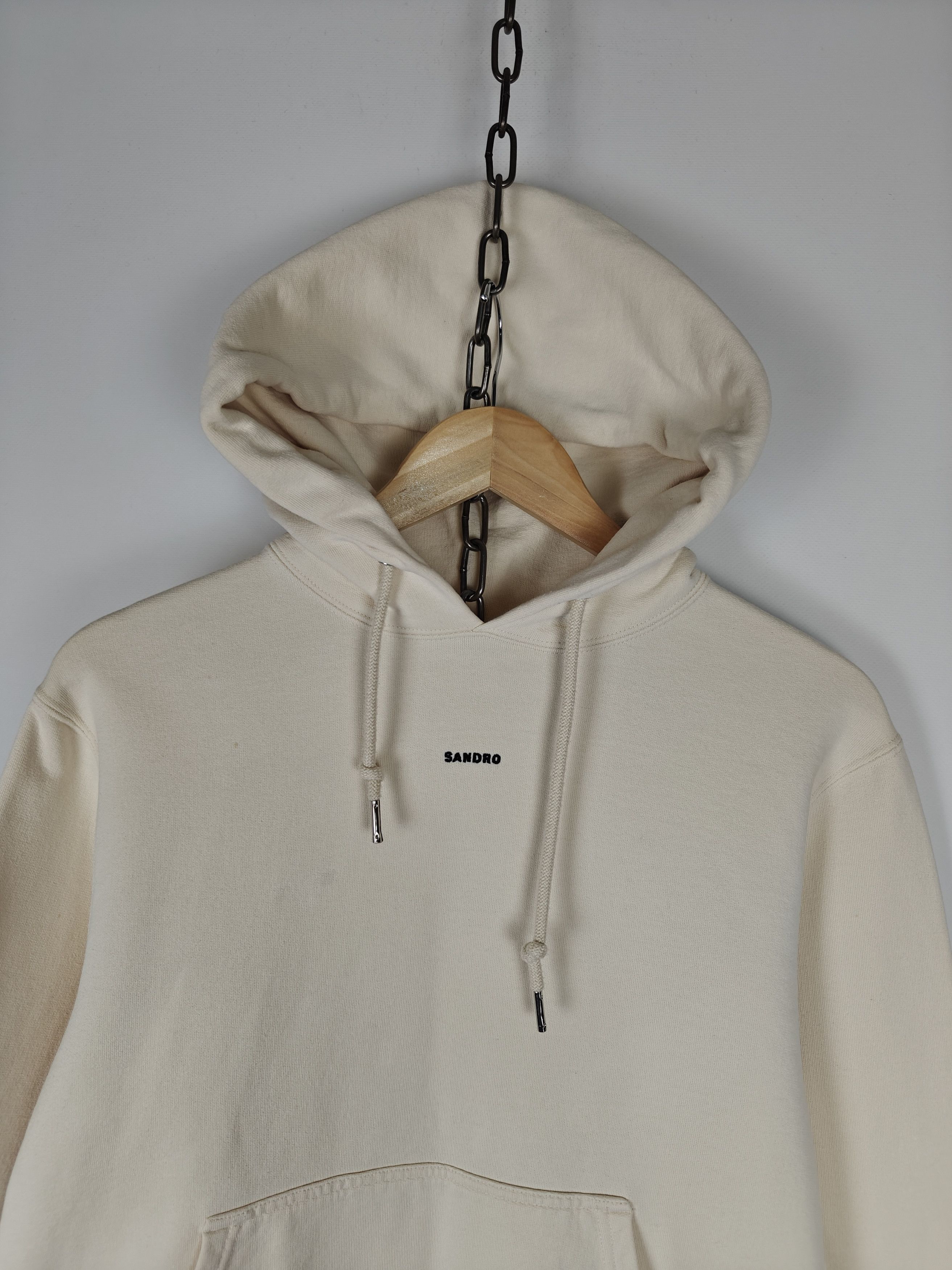 Sandro Sandro Paris Hoodie Beige Pullover Center Logo size M Size US M / EU 48-50 / 2 - 2 Thumbnail