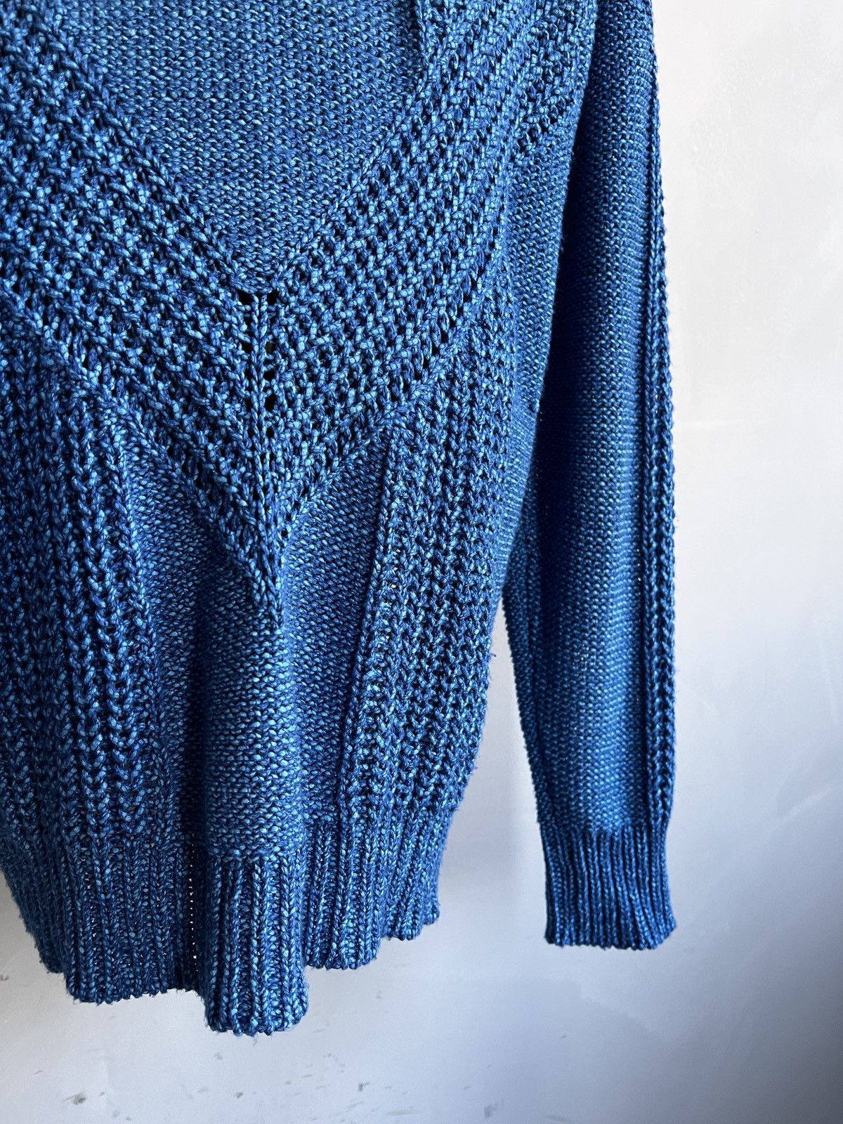 Diesel Diesel blue sweater distressed knitted y2k junya watanabe Size US L / EU 52-54 / 3 - 10 Thumbnail
