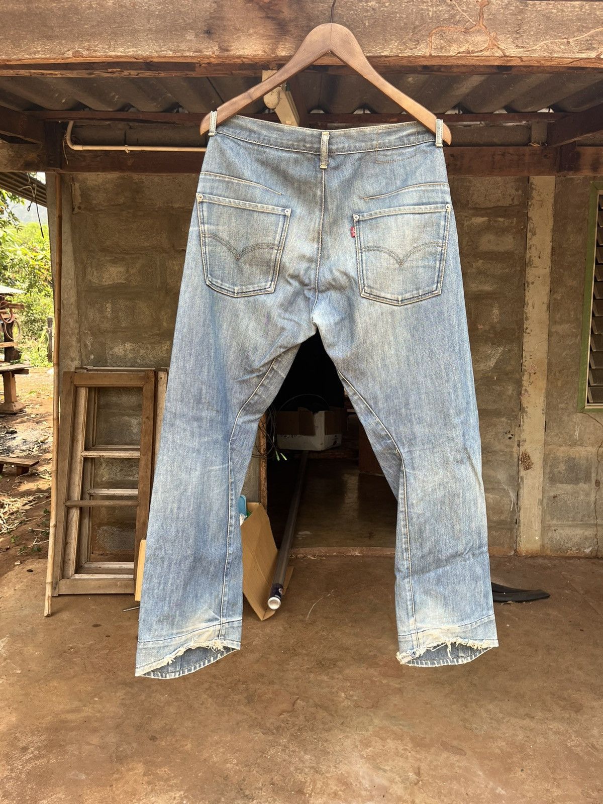 Vintage Thrashed faded Levi's Engineered grunge Distressed Size US 33 - 5 Thumbnail