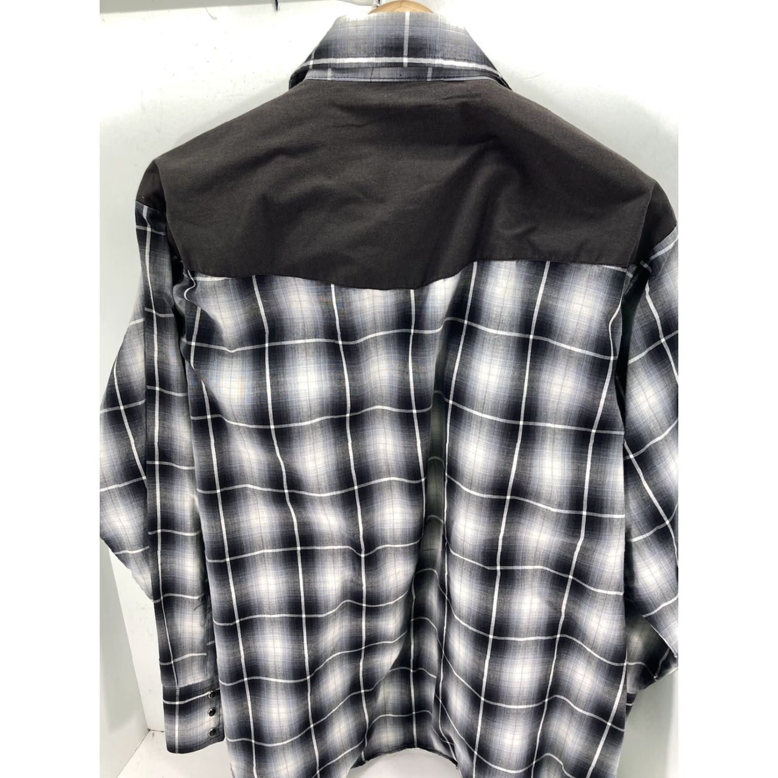Vintage Plains Shirt Men XL Black White Plaid Long Sleeve Pearl Snap Rodeo Western Button-Up Size US XL / EU 56 / 4 - 6 Thumbnail