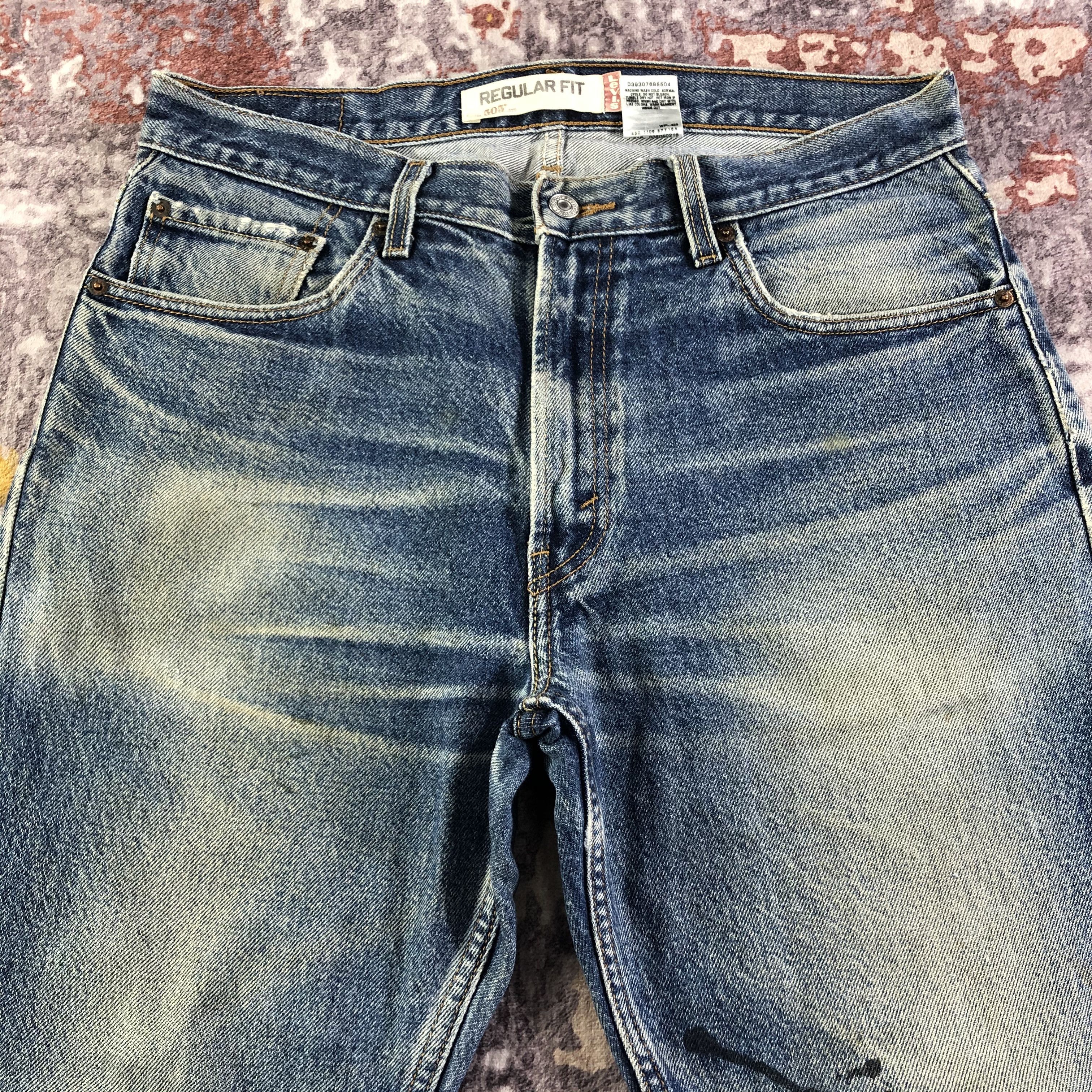 Levi's × Vintage Vintage Blue Wash Levis 505 Jeans-JM3215 Size US 35 - 3 Thumbnail