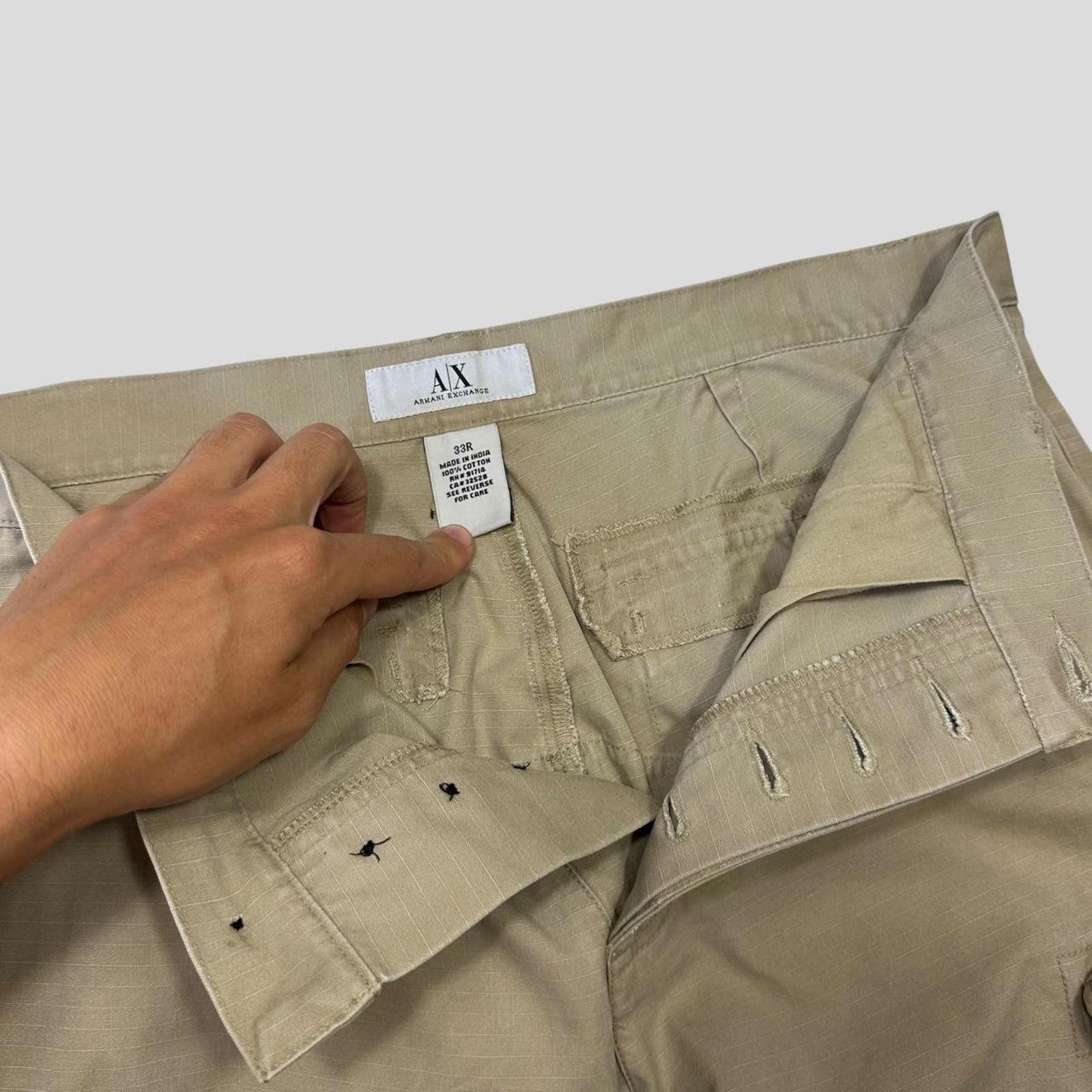Armani Exchange Armani 90’s Cotton Ripstop Cargo Trousers - 34 Size US 34 / EU 50 - 5 Thumbnail