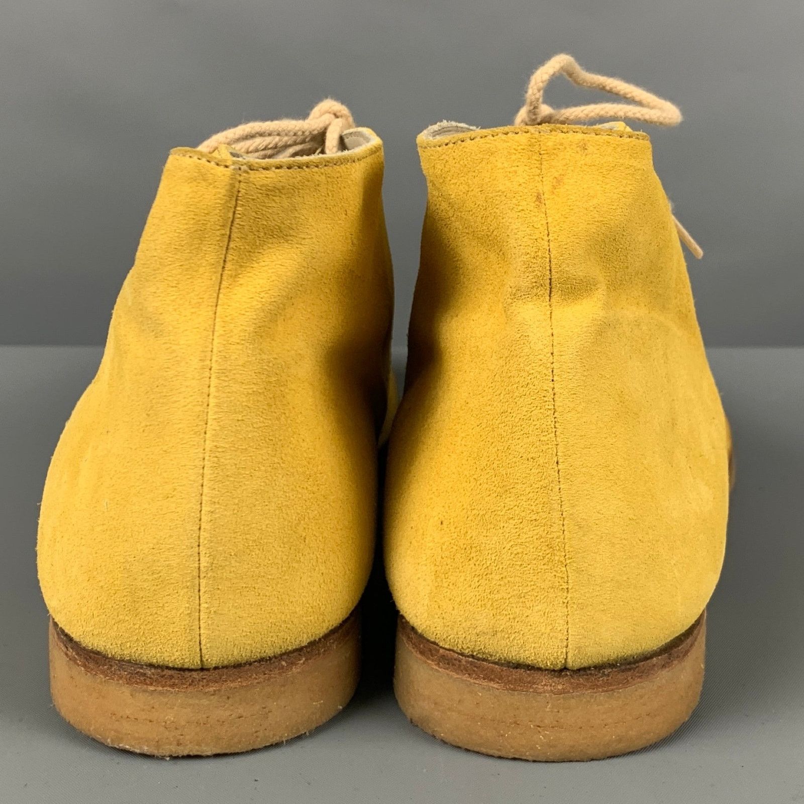 Jil Sander JIL SANDER Size 9 Yellow Suede Ankle Lace Up Shoes Size US 9 / EU 42 - 3 Thumbnail