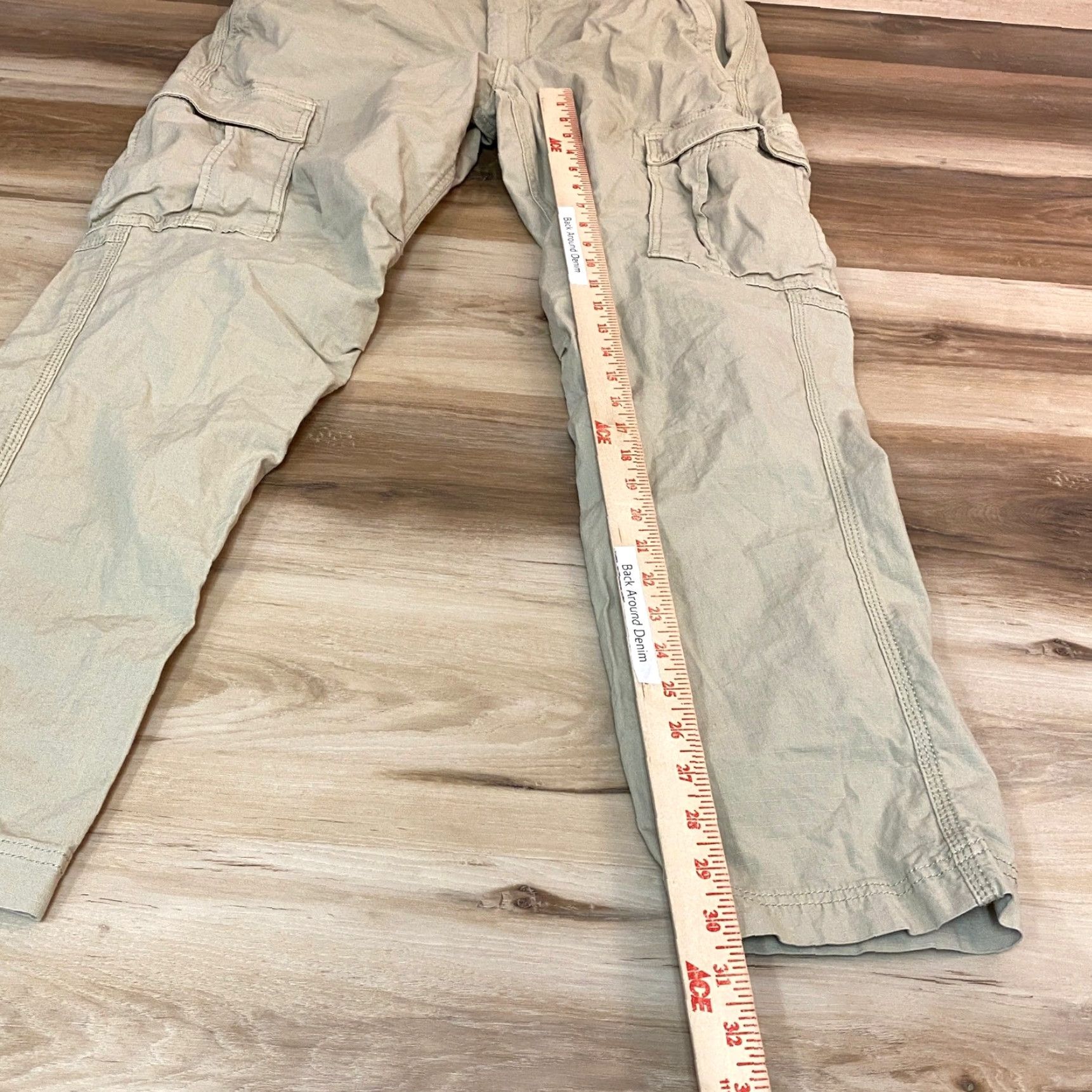 Gap Gap Cargo Pants Mens 36x32 Tan Khaki Straight Leg Workwear Casual Utility Pants Mens 36 Beige Cotton Blend Cargo Pocket Pants Mens Regular Mens Size US 36 / EU 52 - 7 Thumbnail
