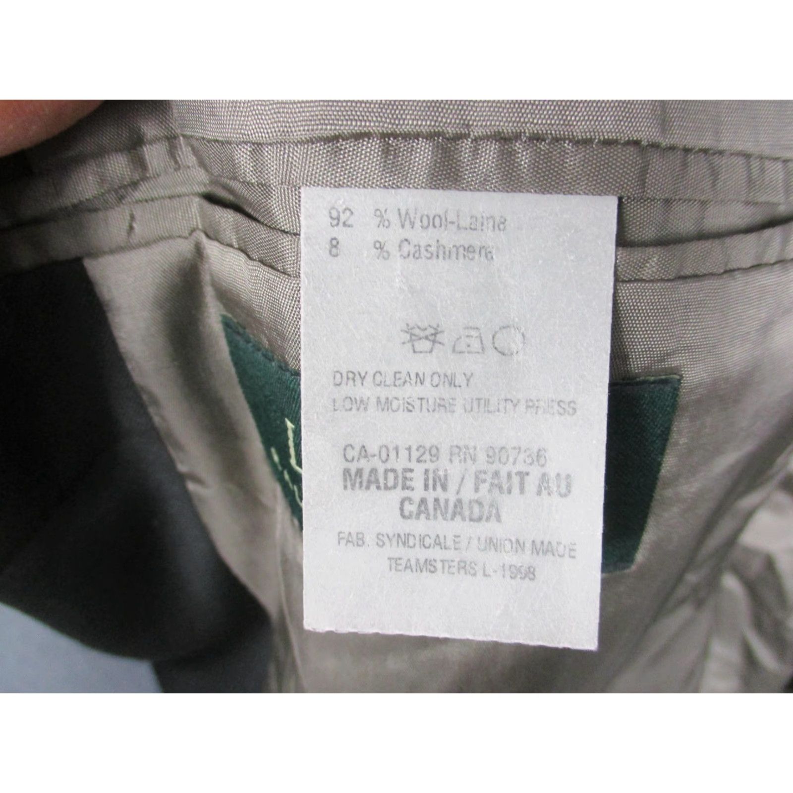 Ralph Lauren Lauren Ralph Lauren Blazer Adult 42S Black Wool Cashmere Made Canada Two-Button Notch Formal Mens Size 42R - 3 Thumbnail