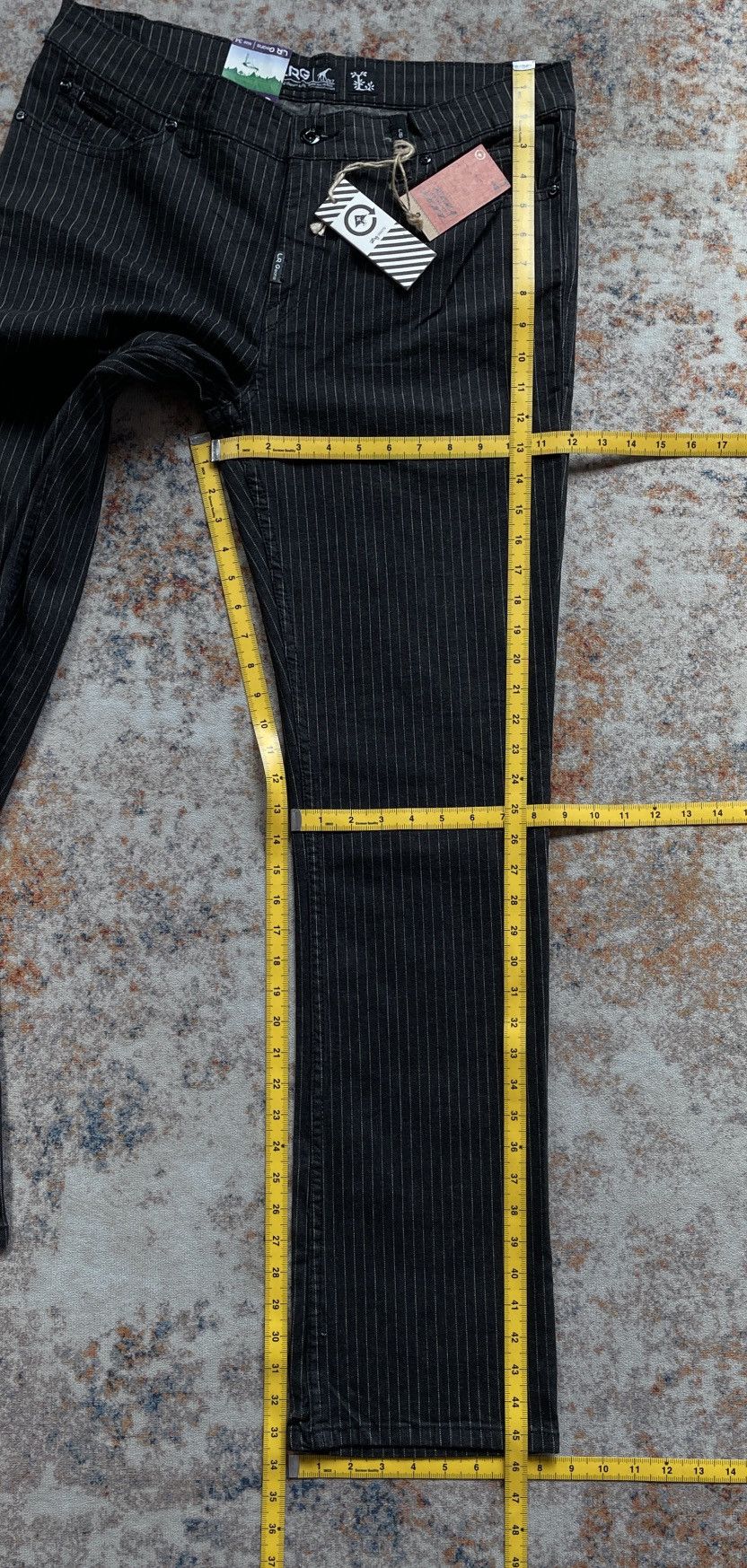 If Six Was Nine LR GEANS STRIPE TRUE STRAIGHT STRETCH Size US 34 / EU 50 - 9 Thumbnail