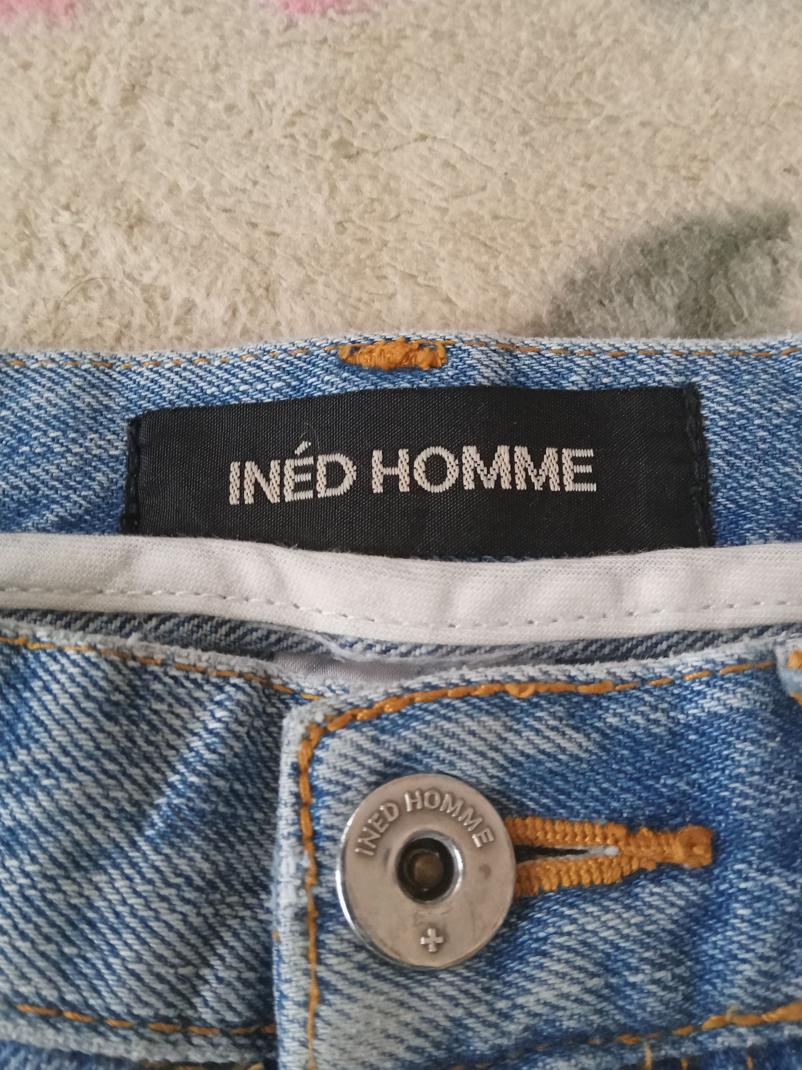 Japanese Brand × Yohji Yamamoto Vintage Ined Homme Distressed Flare Jeans Size US 32 / EU 48 - 3 Thumbnail