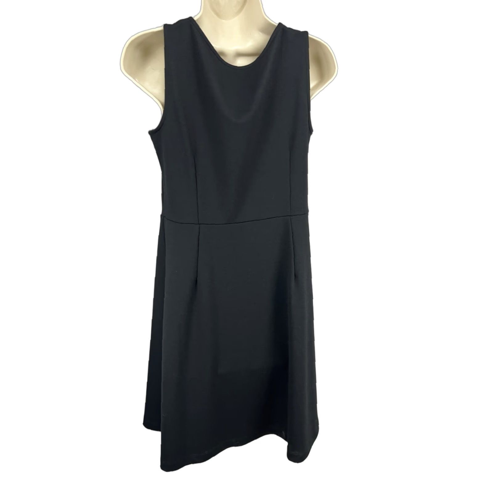 Lands' End Lands’ End Dress Women Black Sleeveless Cowl Neck A-line Casual Midi Unlined XS (2-4) Size XS / US 0-2 / IT 36-38 - 1 Thumbnail
