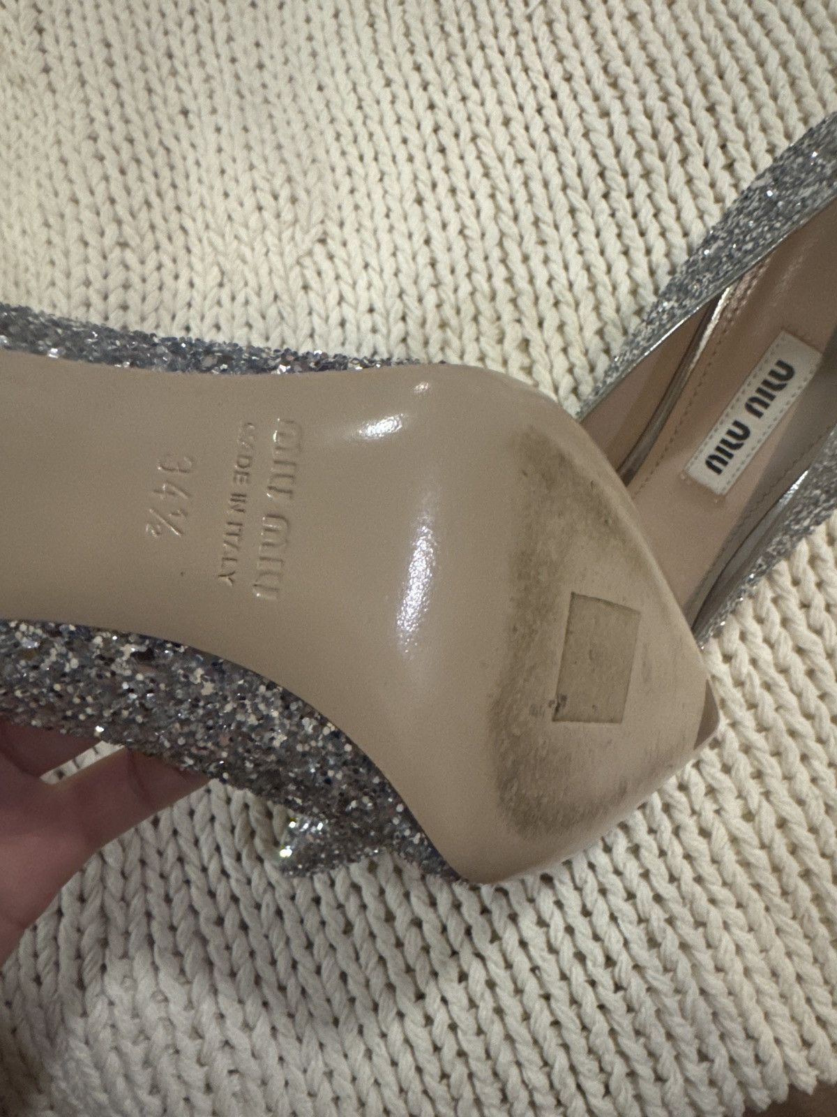Miu Miu Miu Miu Glitter Heels Size US 4.5 / IT 34.5 - 4 Thumbnail