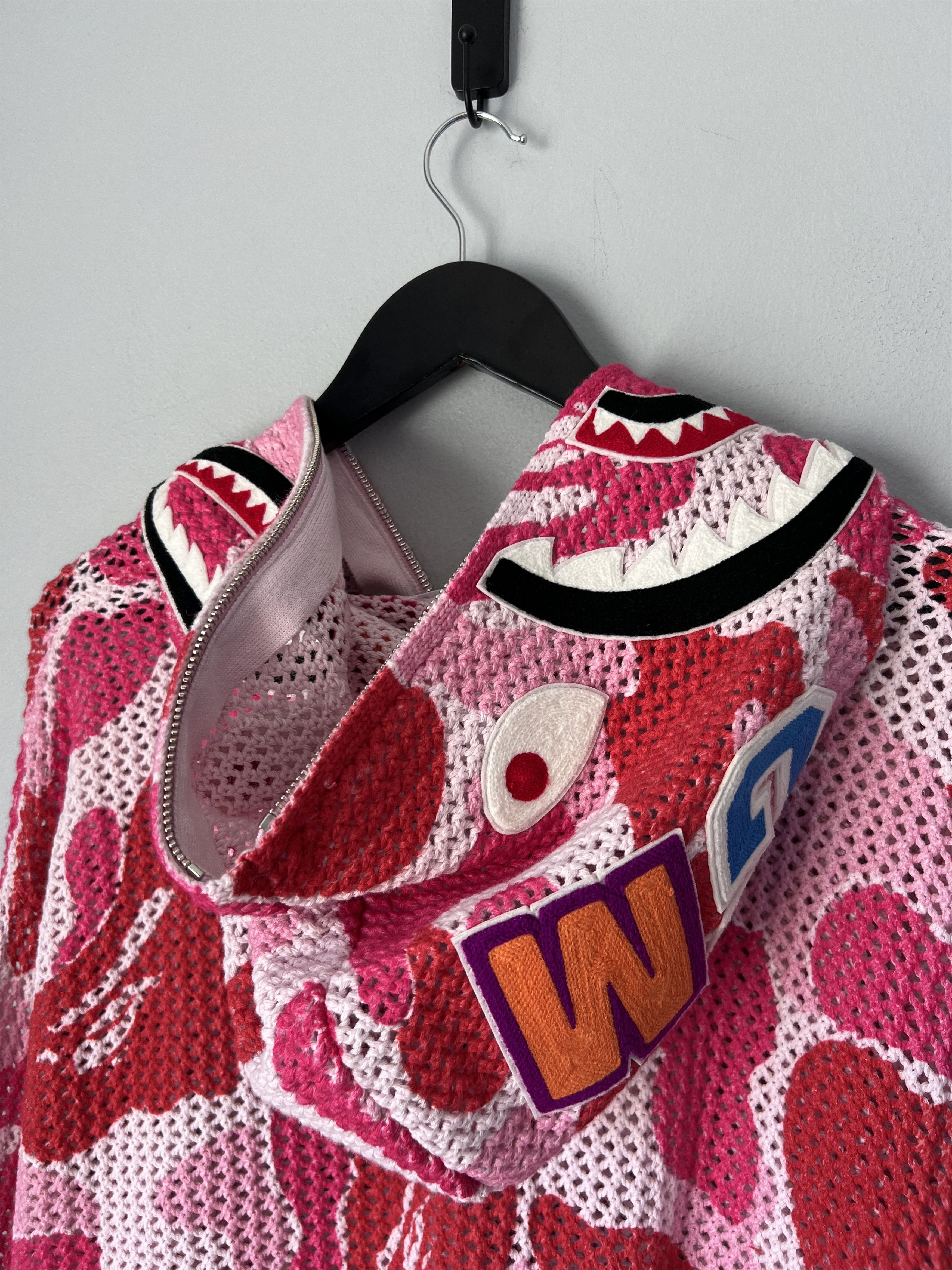 Bape Bape ABC Camo Full Zip Shark Sweatshirt in Pink Size US XXL / EU 58 / 5 - 7 Thumbnail