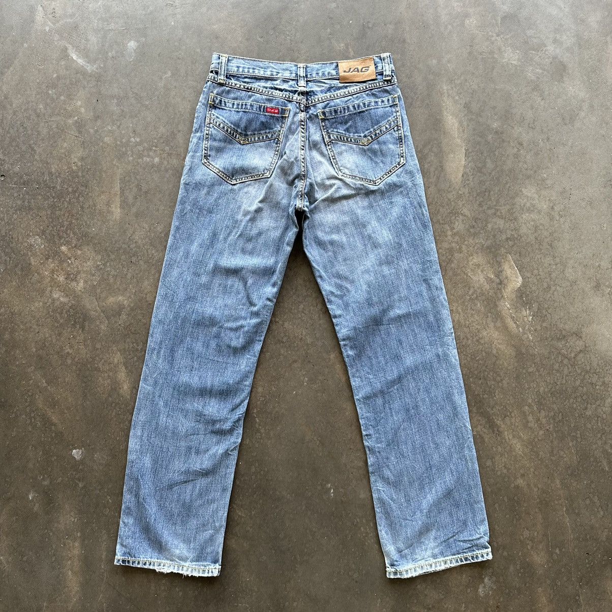 Japanese Brand Vintage Jag Distressed Faded Denim Jean Pant W29 Size US 29 - 10 Thumbnail