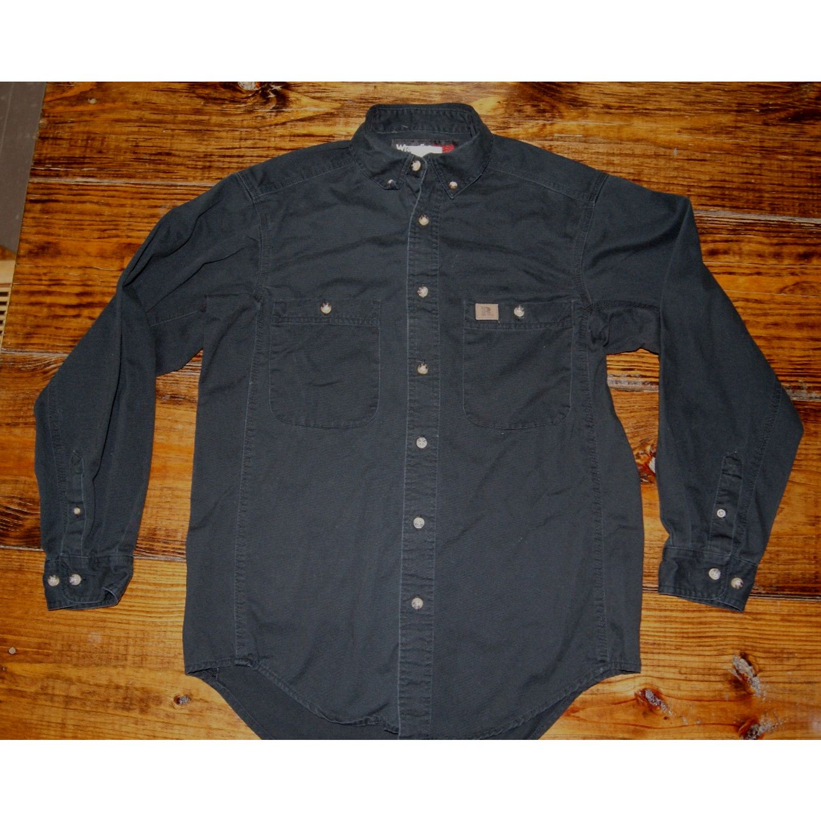 Wrangler Wrangler Riggs Workwear Shirt Mens Medium Black Long Sleeve Size US M / EU 48-50 / 2 - 2 Thumbnail