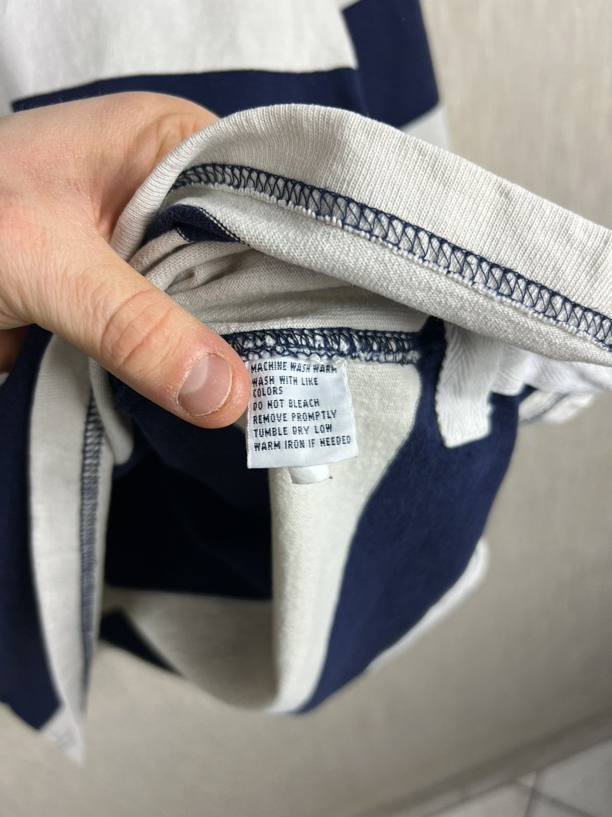 Polo Ralph Lauren Vintage 90s Polo Ralph Lauren striped golf hoodie chest logo Size US XL / EU 56 / 4 - 20 Thumbnail