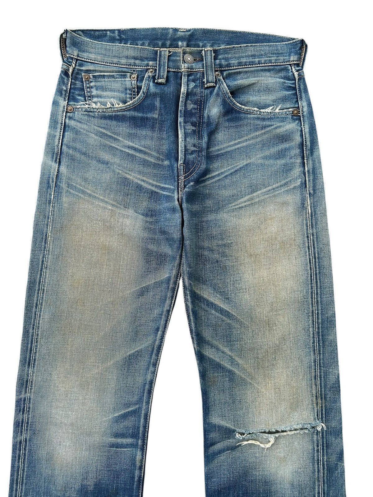 Kapital Vintage Levis Big E Selvedge Distressed Denim Jeans Size US 30 / EU 46 - 3 Thumbnail