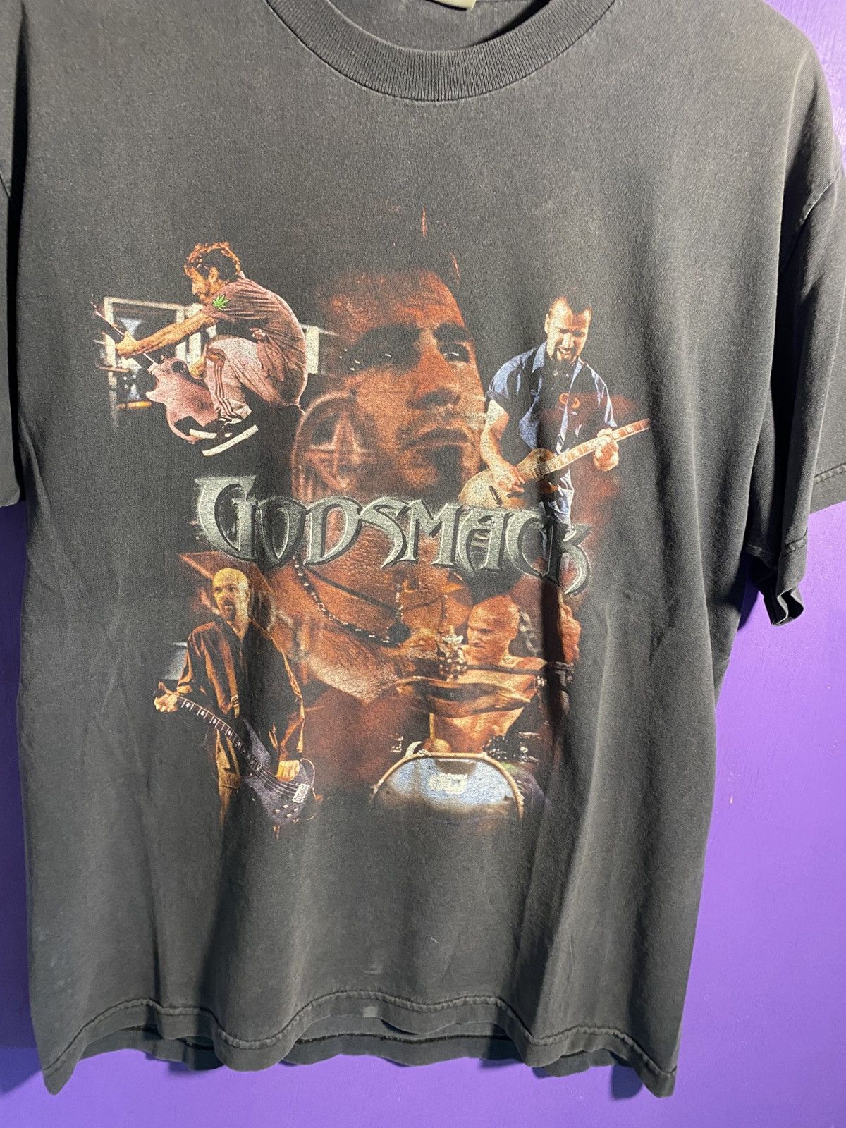 Band Tees Vintage 90s Godsmack smack this faded tour tee Size US L / EU 52-54 / 3 - 3 Thumbnail