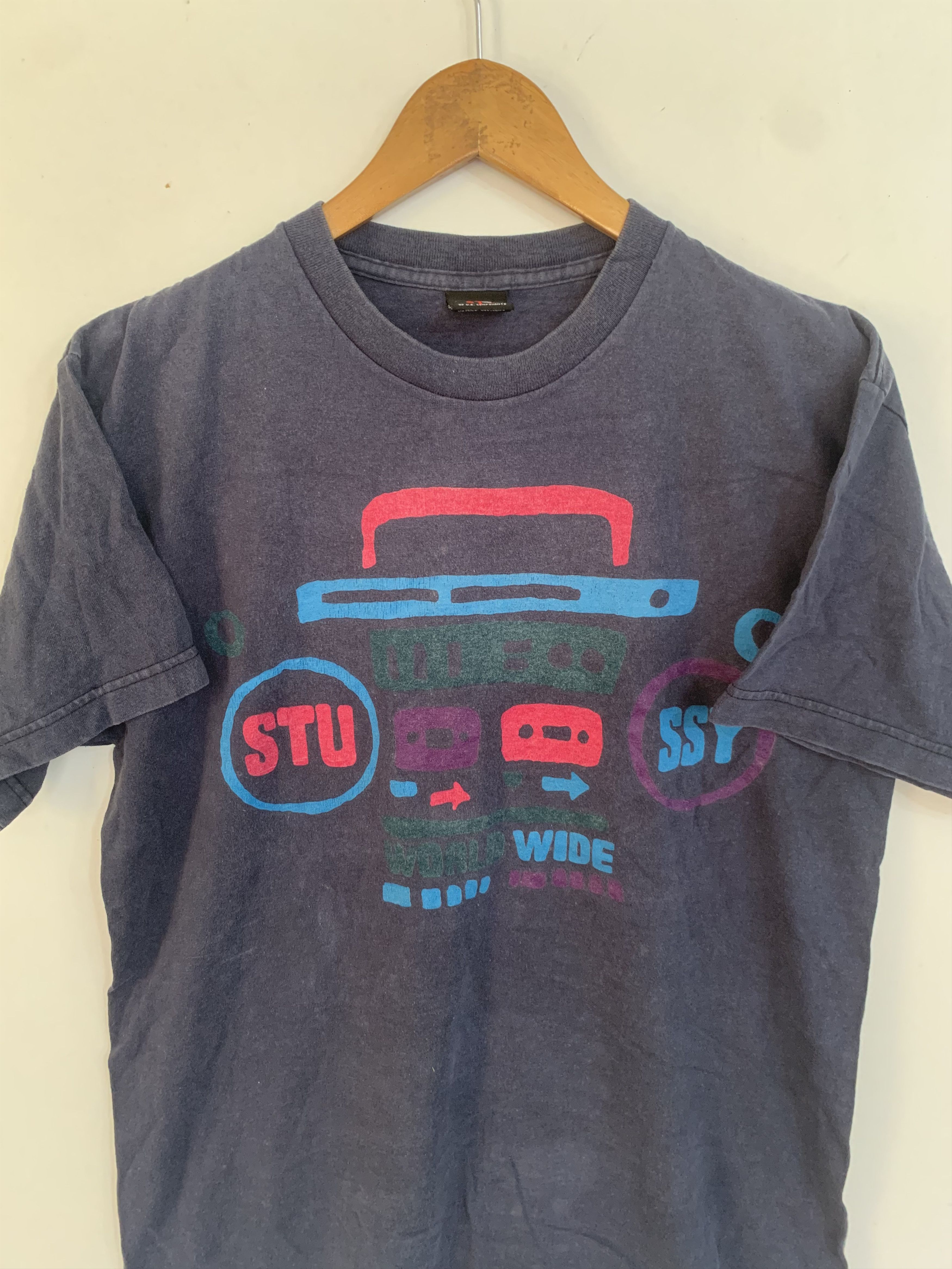 Stussy Vintage Stussy T-Shirt Rare Navy Size US S / EU 44-46 / 1 - 3 Thumbnail