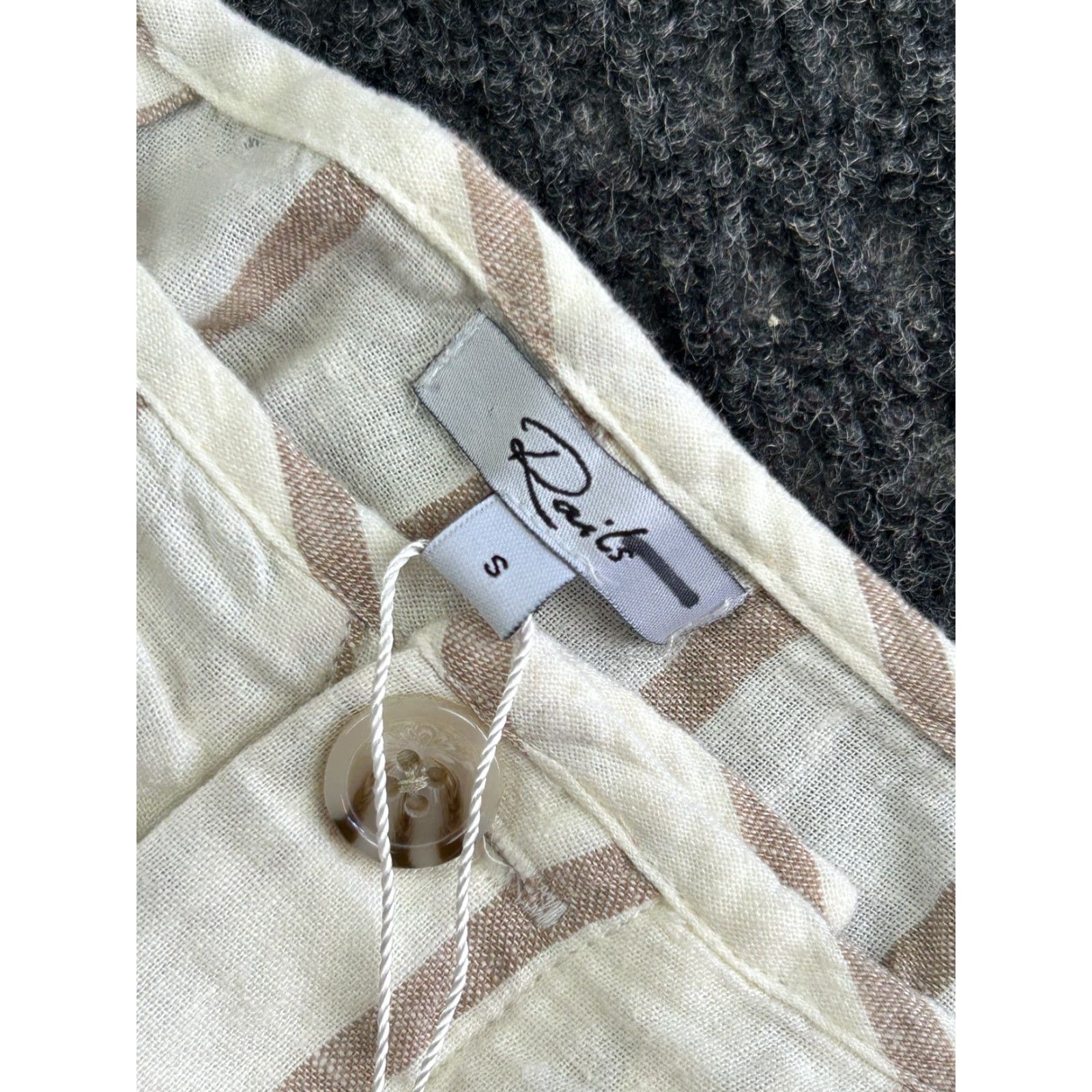 Rails Rails Womens Pants Linen Blend Striped Beige Small Wide Leg NEW Beach Casual Size 28" / US 6 / IT 42 - 6 Thumbnail