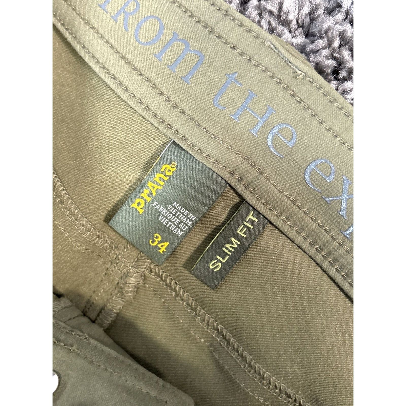 Prana Prana Pants Slim Fit 34x33 Green Nylon Hiking Outdoor Work Men Chino Stretch Straight 33 Inseam Regular Size US 34 / EU 50 - 5 Thumbnail