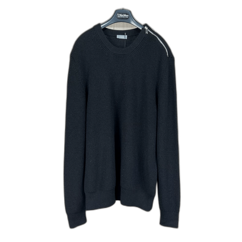 Dior Dior Wool Knit Sweater with Shoulder Zipper-yf Size US XL / EU 56 / 4 - 1 Thumbnail