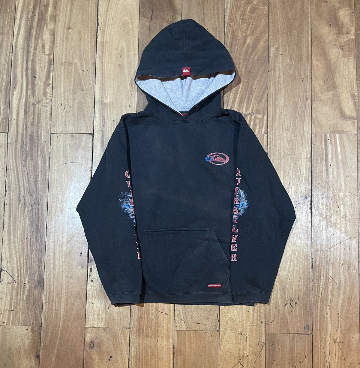 Quiksilver Vintage Black Grail Quiksilver Dragon Hooodie XXS Y2K surf Size US XS / EU 42 / 0 - 3 Thumbnail