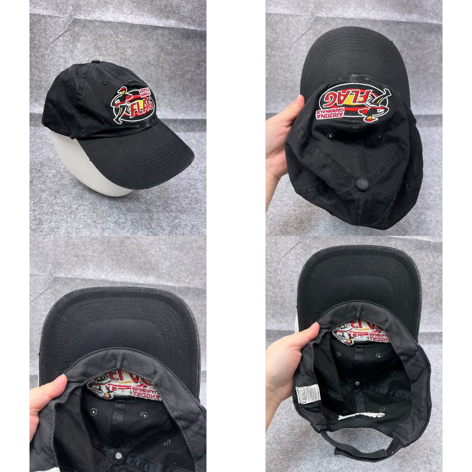 Vintage Arizona Cardinals Baseball Cap Hat Men One Size Black Adjustable 100% Cotton Classic Sports Size ONE SIZE - 8 Thumbnail