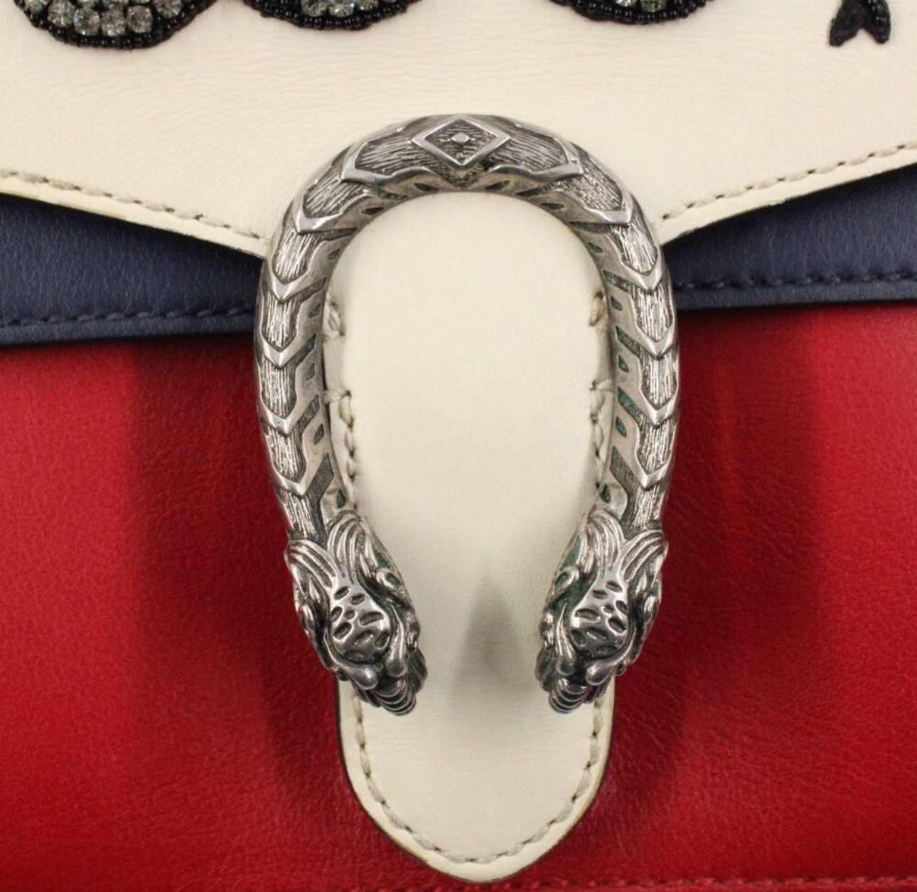 Gucci GUCCI Calfskin Crystal Snake Mini Dionysus Shoulder Bag Size ONE SIZE - 4 Thumbnail
