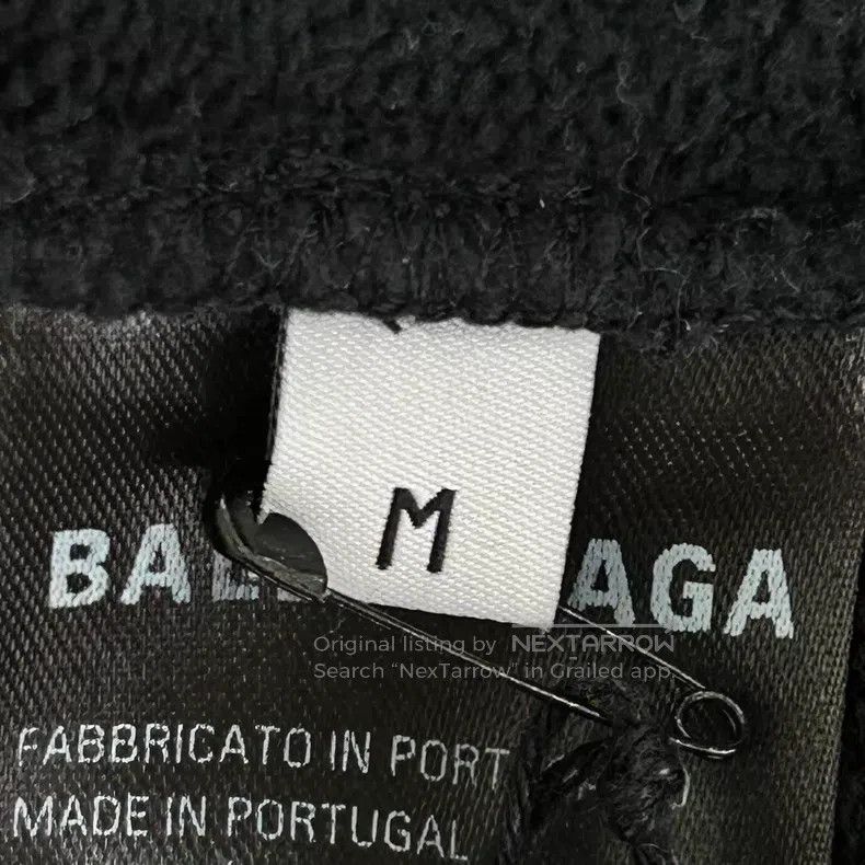 Balenciaga Balenciaga Black Letter Tape Hooded Sweatshirt Size US M / EU 48-50 / 2 - 5 Thumbnail