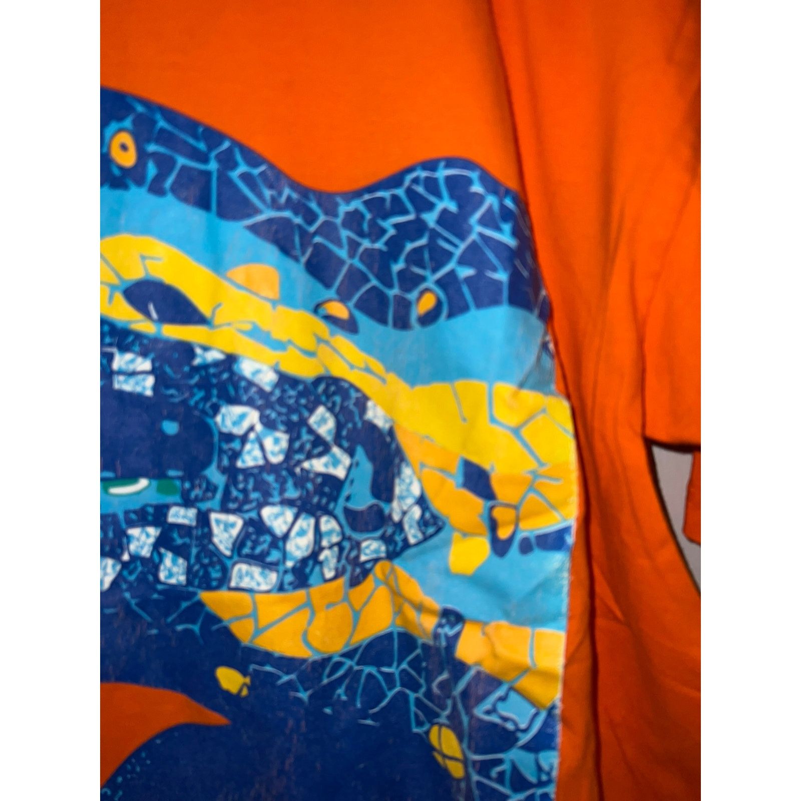 Vintage Y2K Jordi Nogues Lizard Blue Art Artwork Shirt 2000s Large Size US L / EU 52-54 / 3 - 3 Thumbnail