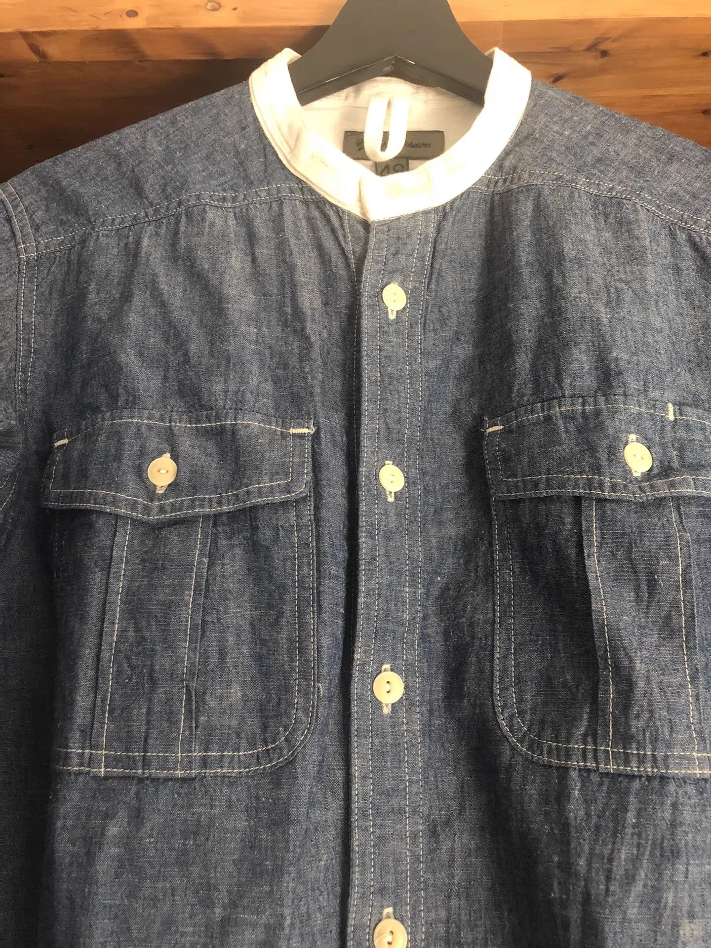 Nigel Cabourn Nigel Cabourn Indigo Dyed Selvedge Shirt Size US M / EU 48-50 / 2 - 3 Thumbnail