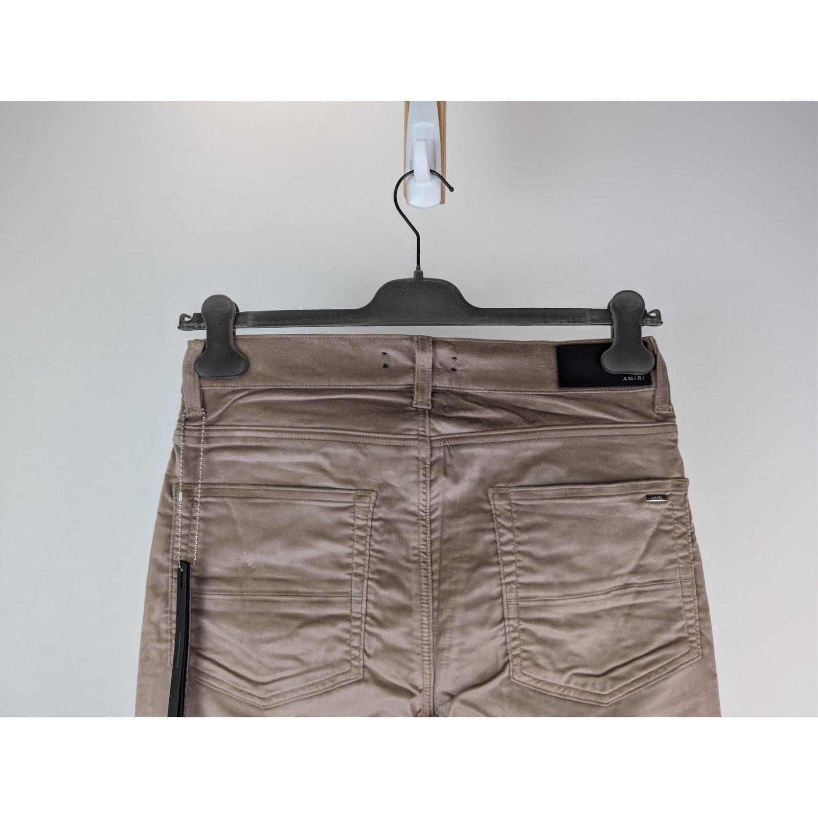 Amiri o1rshd1 Velour Flare Stack Pants in Sand Size US 33 - 13 Thumbnail