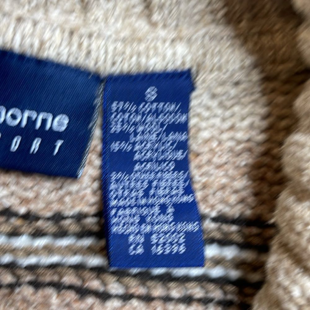 Vintage 90s Vintage Liz Claiborne Cozy Beige Cable Knit Cardigan Sha Size S / US 4 / IT 40 - 3 Thumbnail