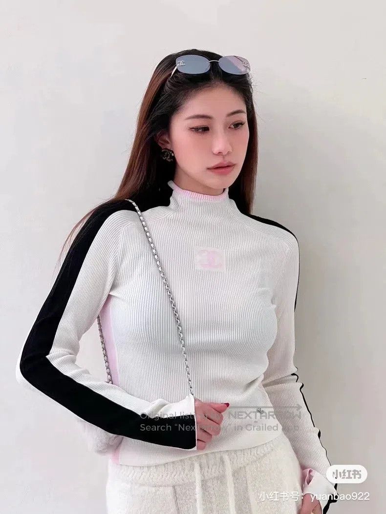 Chanel Chanel 23n Ski Series White Cashmere Bottom Long Sleeve Size XS / US 0-2 / IT 36-38 - 7 Thumbnail