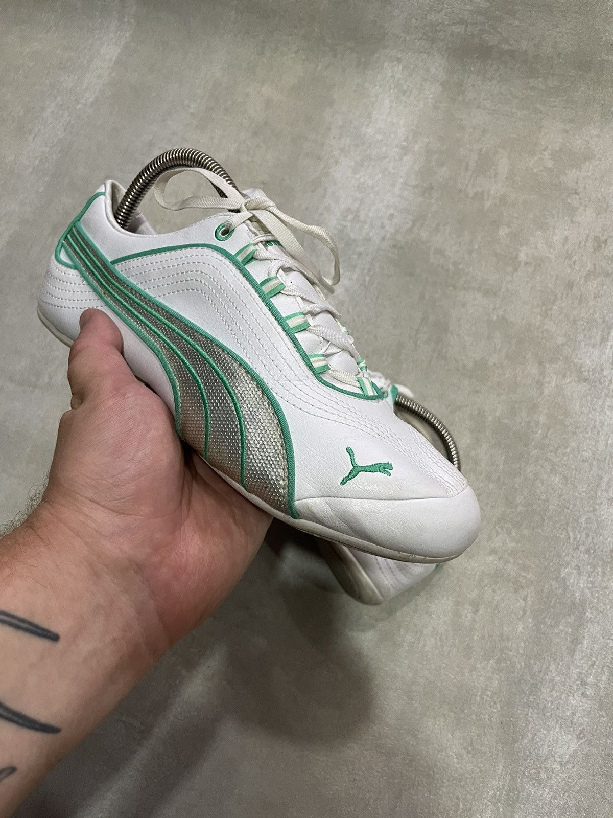 Puma × Vintage Puma Vintage Leather Sneakers Size US 8.5 / IT 38.5 - 3 Thumbnail