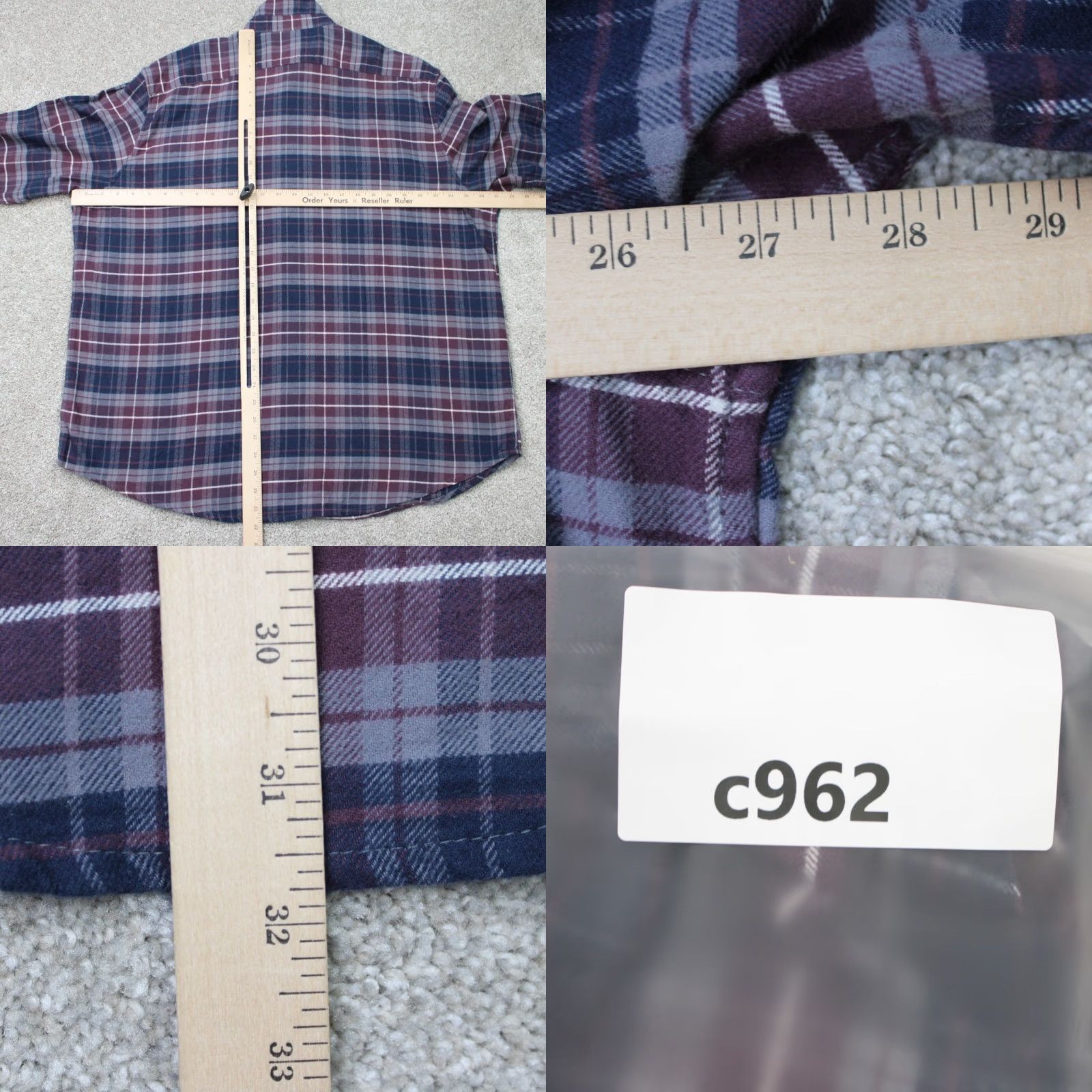 Vintage Tailor Vintage Shirt Mens 2XL Red/Blue Plaid Long Sleeve Button-Up Casual Workwear Flannel Comfortable Stretch Cotton 98% 2% Spandex Size US XXL / EU 58 / 5 - 8 Thumbnail