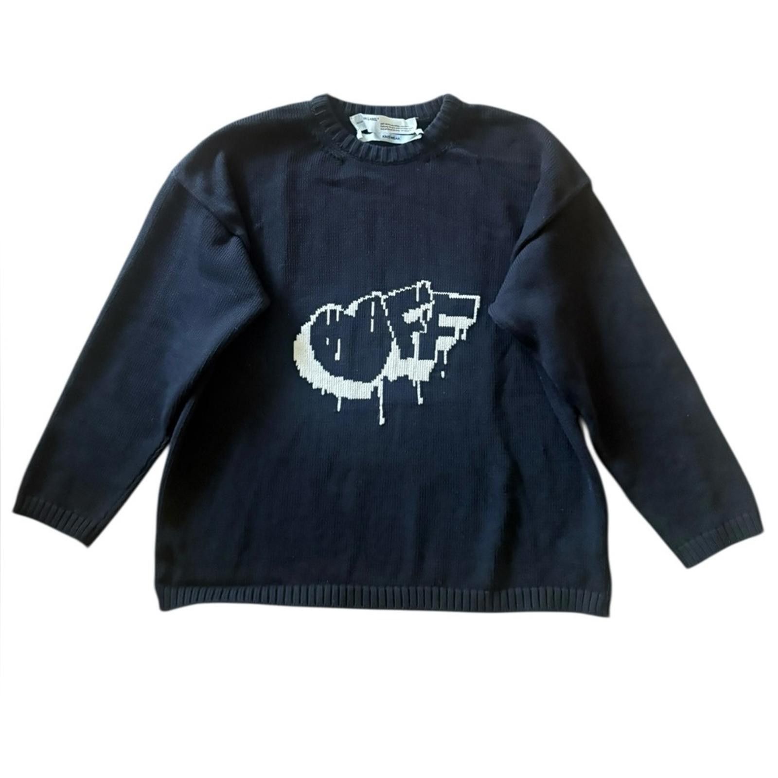 Off-White OFF-WHITE Archival FW19 Graffiti Arrow Sweater Virgil Abloh Size M / US 6-8 / IT 42-44 - 4 Thumbnail