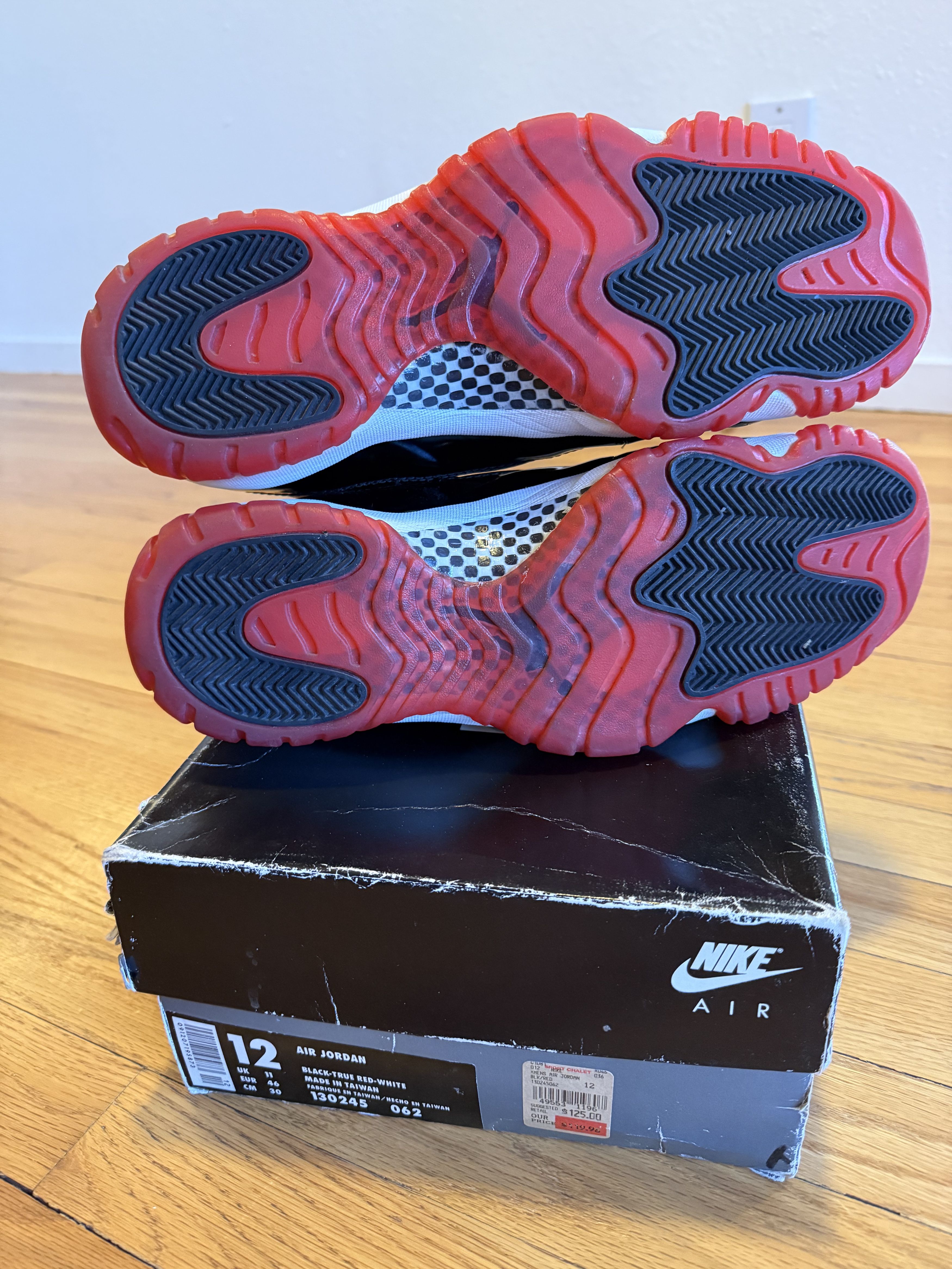 Jordan Brand 1996 Air Jordan XI 11 Bred OG With Box 130245 062 Size US 12 / EU 45 - 5 Thumbnail