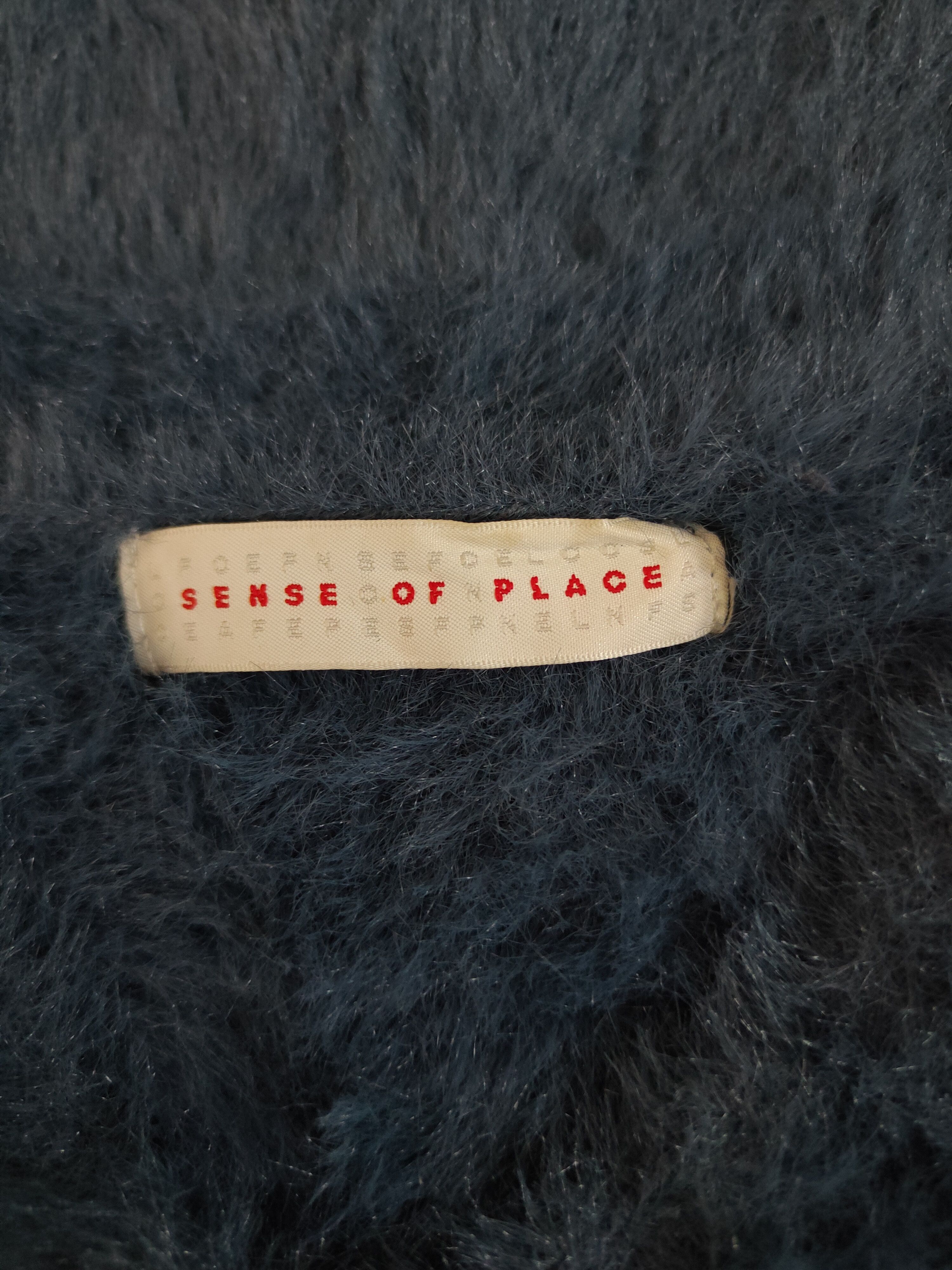 Vintage Sense of Place Blue Shag Shaggy Fur Mohair Knitwear #S2166 Size M / US 6-8 / IT 42-44 - 12 Thumbnail