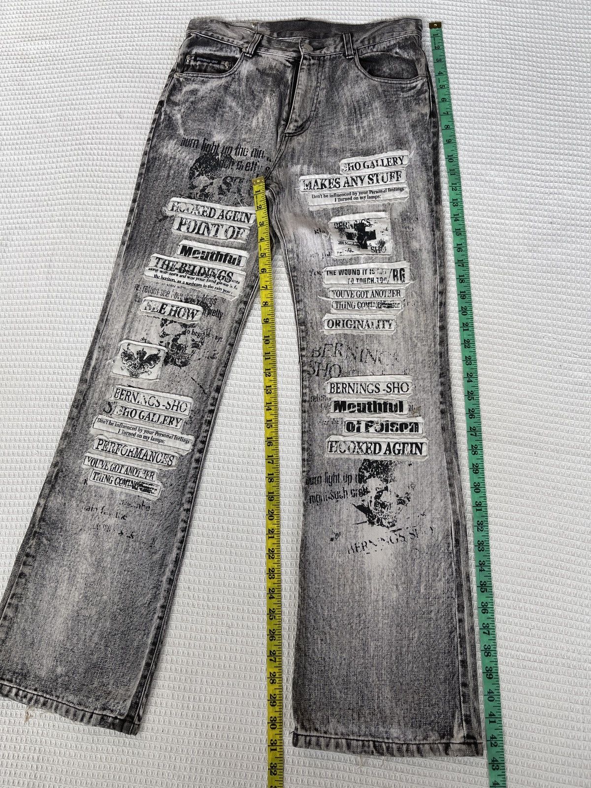 If Six Was Nine Rare🔥Japanese Designer Berning Sho bootcut Jeans Size US 31 - 14 Thumbnail