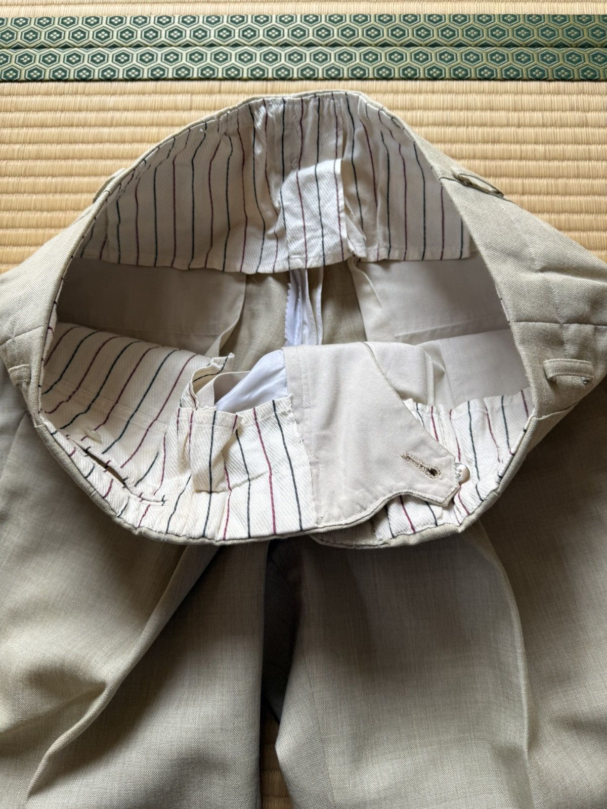 Other Spring&Summer Cream Linen Slacks NEW WOOL DELUX Tag Size US 34 / EU 50 - 9 Thumbnail