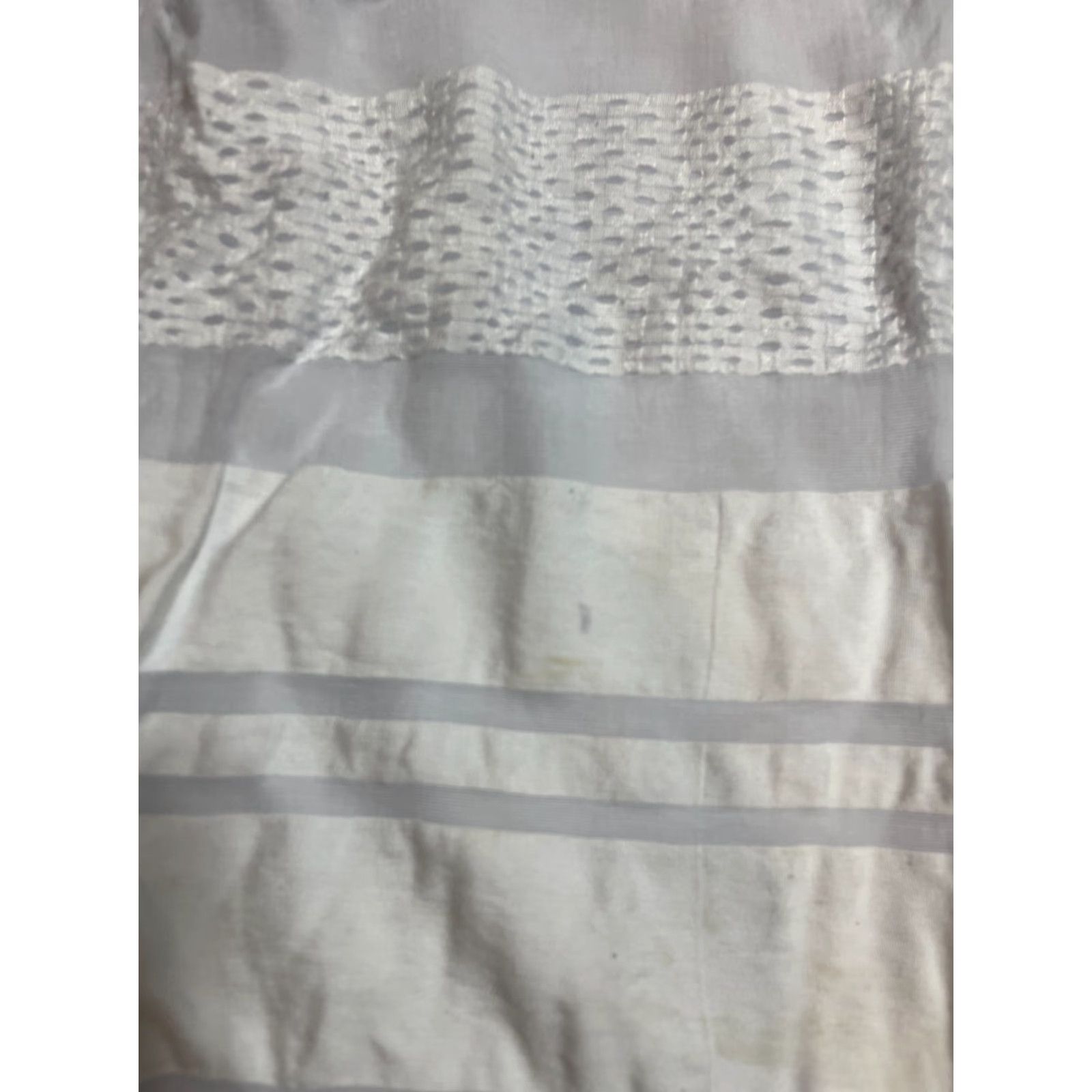Liz Claiborne Liz Claiborne Top Womens Petite Medium P M White Short Sleeve Stiped Shirt Size M / US 6-8 / IT 42-44 - 7 Thumbnail
