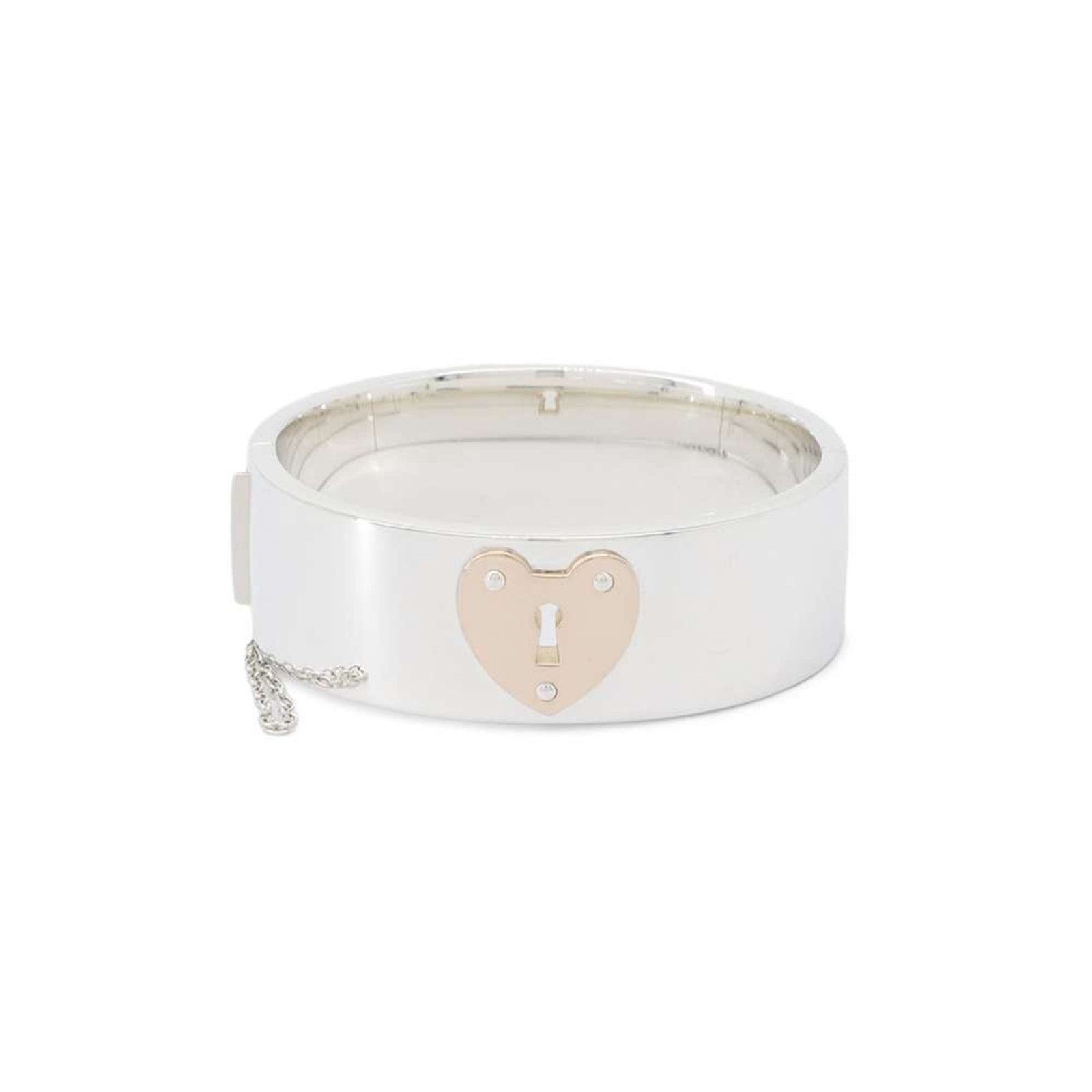 Tiffany & Co. Lock Heart Bangle Chain Accent