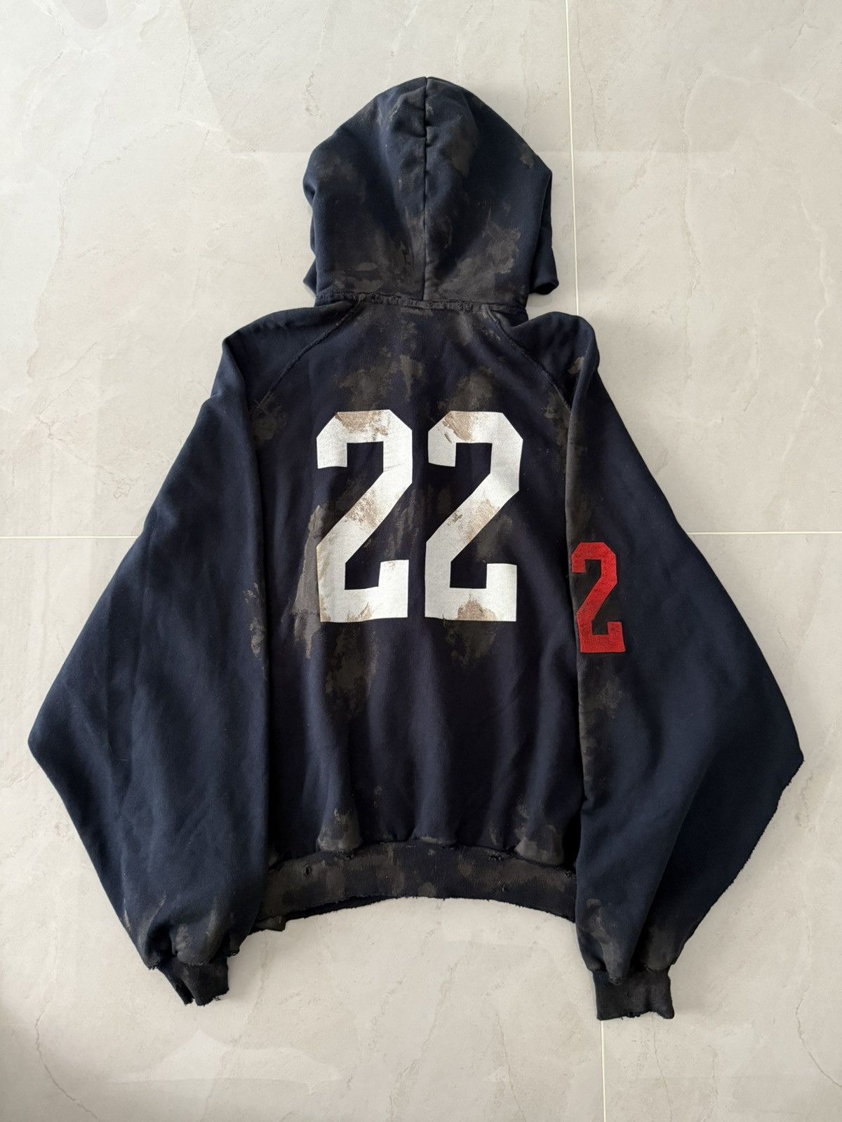 Balenciaga *ULTRARARE* Balenciaga AW22 DIRTY POLO HOODIE
