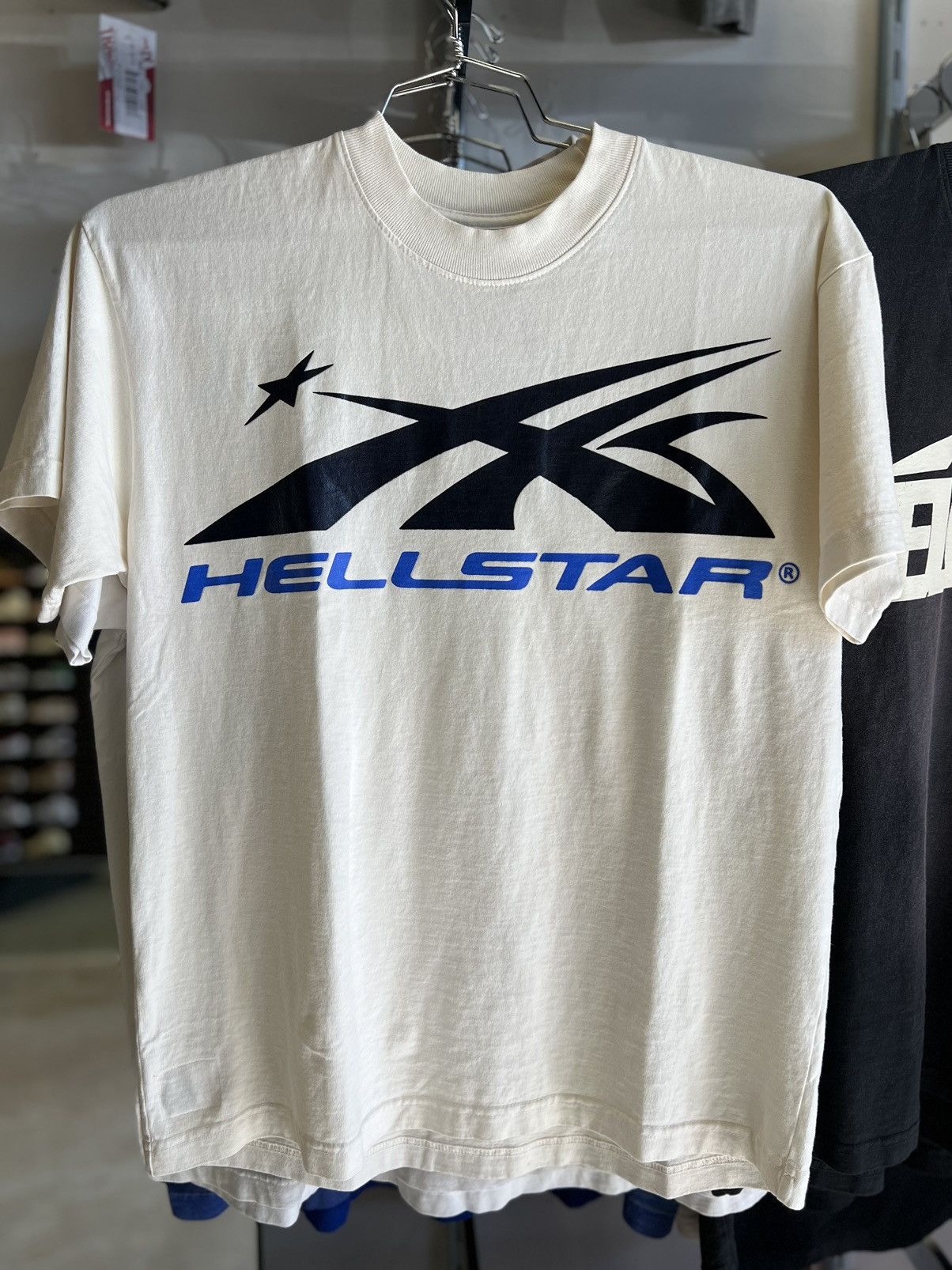 HELLSTAR Gel Sport Logo Tee White Blue