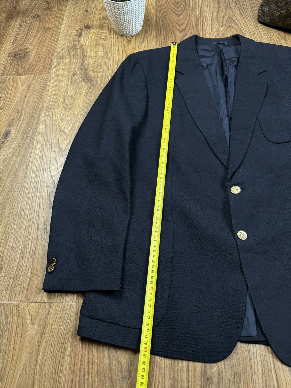 Burberry Vintage wool blazer Burberry original luxury item Size 46L - 6 Thumbnail