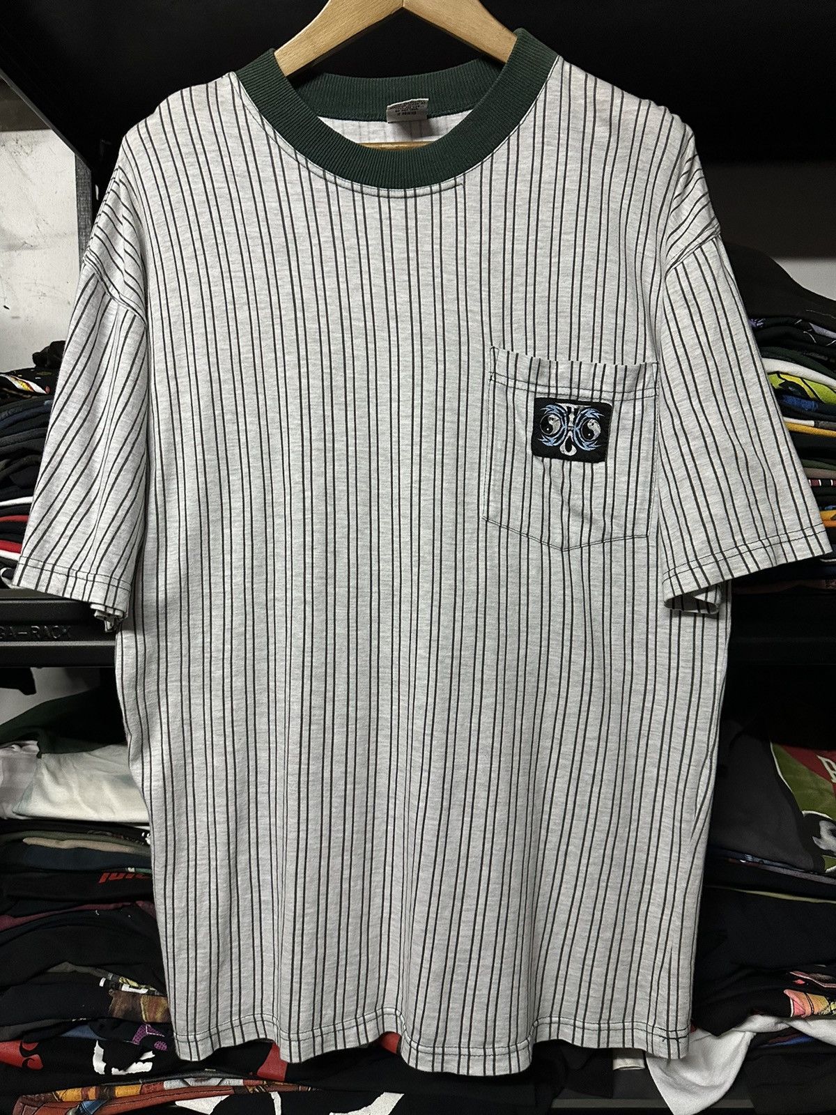 Ron Jon Surf Shop × Vintage Vintage 90s T&C Surf Hawaii Stripe Pocket Tee Size US XL / EU 56 / 4 - 2 Thumbnail