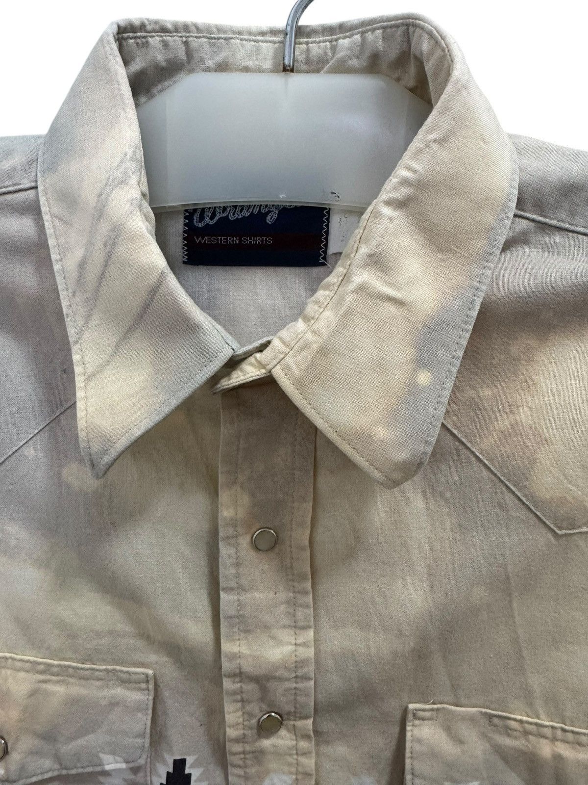 Vintage × Wrangler VINTAGE NAVAJO WRANGLER WESTERN SHIRT CUSTOM ACID WASH Size US XL / EU 56 / 4 - 7 Thumbnail